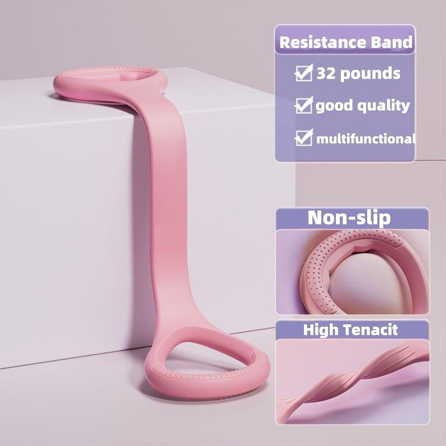 Bandas de Resistencia Hnjasnee Rb-3000, 5 Niveles, Rosa