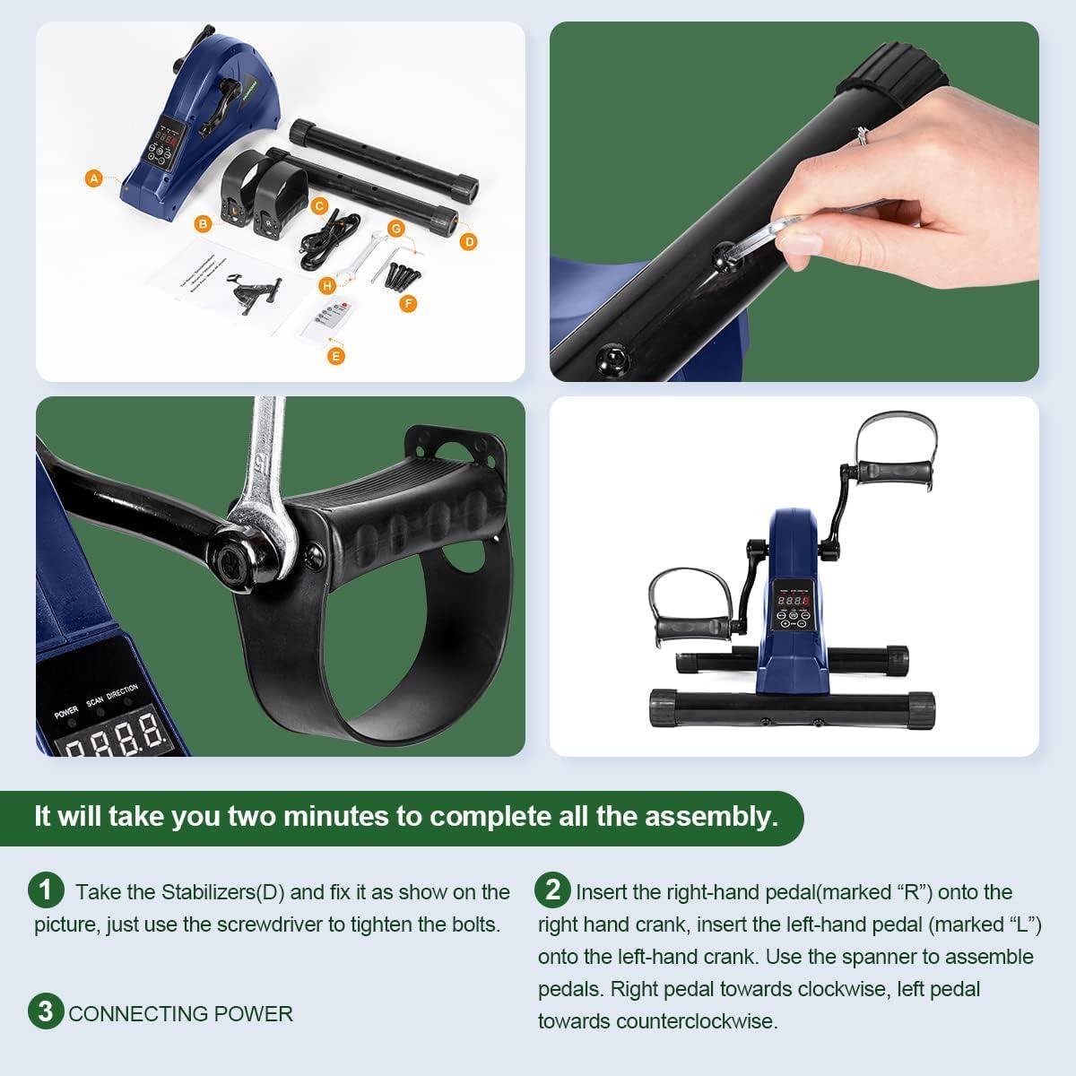 Bicicleta de Ejercicio Eléctrica HOMGIM Mini para Rehabilitación