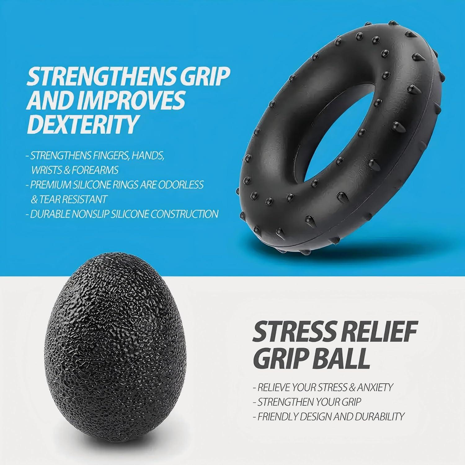 Kit de Entrenador de Fuerza de Agarre Eaykee - 5 Piezas con Contador