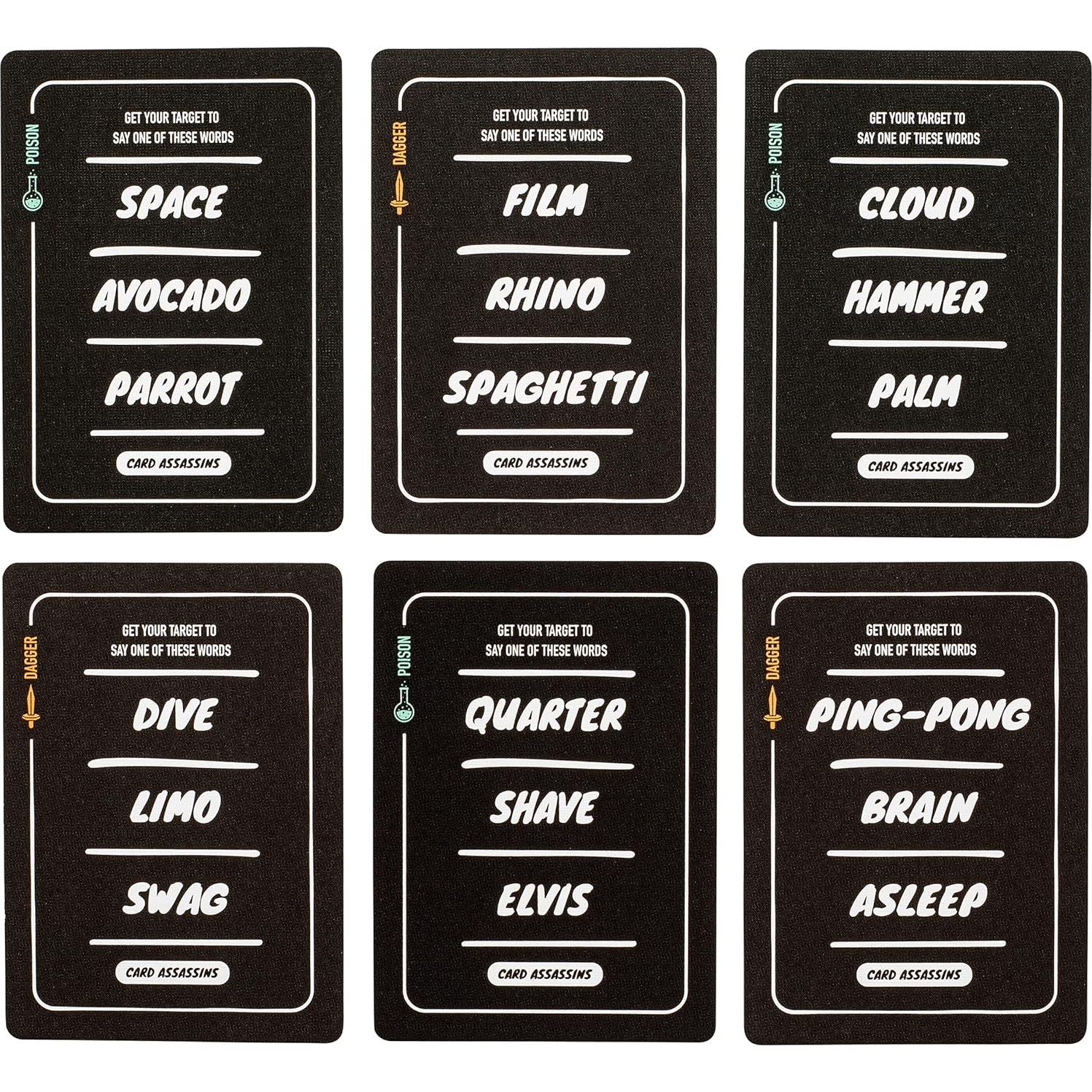 Juego de Fiesta Asesinos de Cartas Fábrica Estelar 3-6 Jugadores