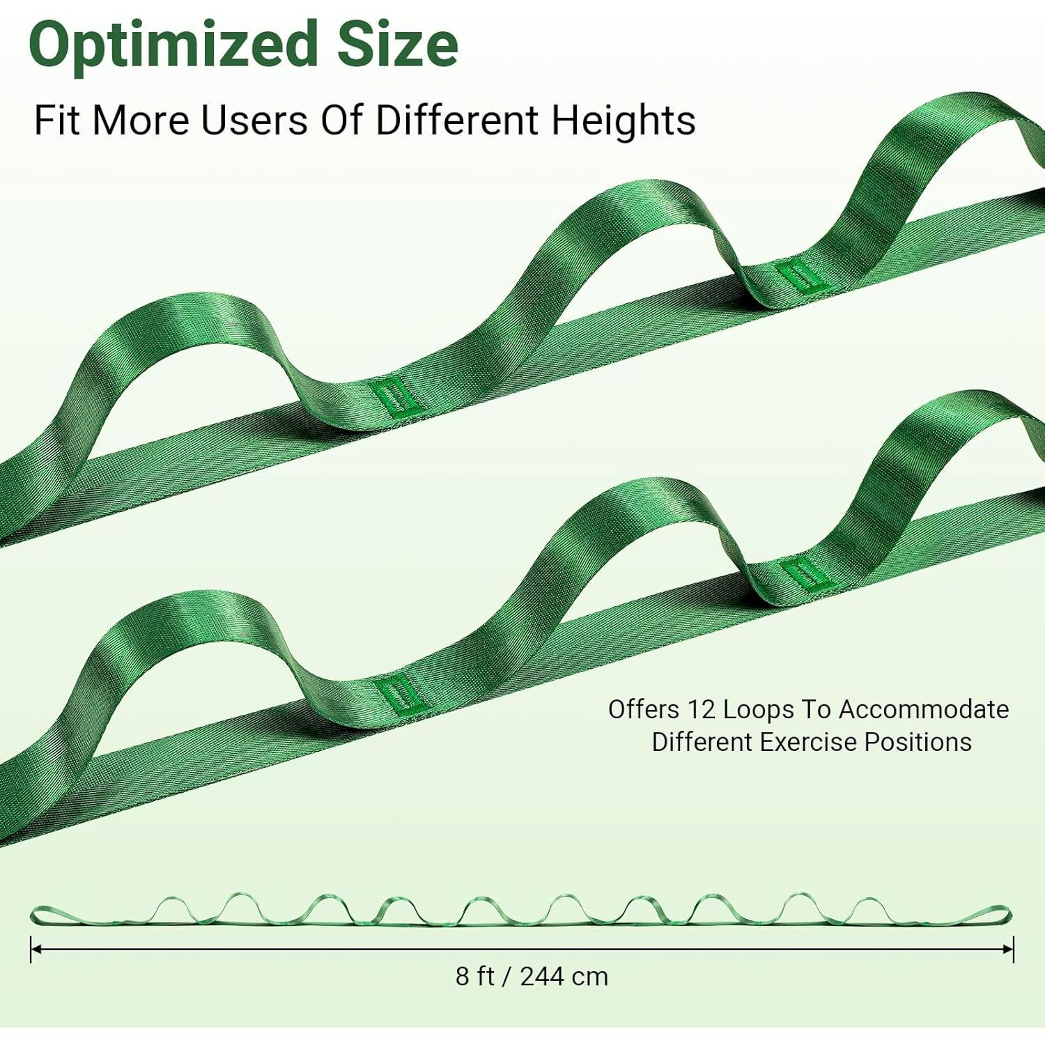 Correa de Estiramiento con Asas Kiemeu 2.44m Verde
