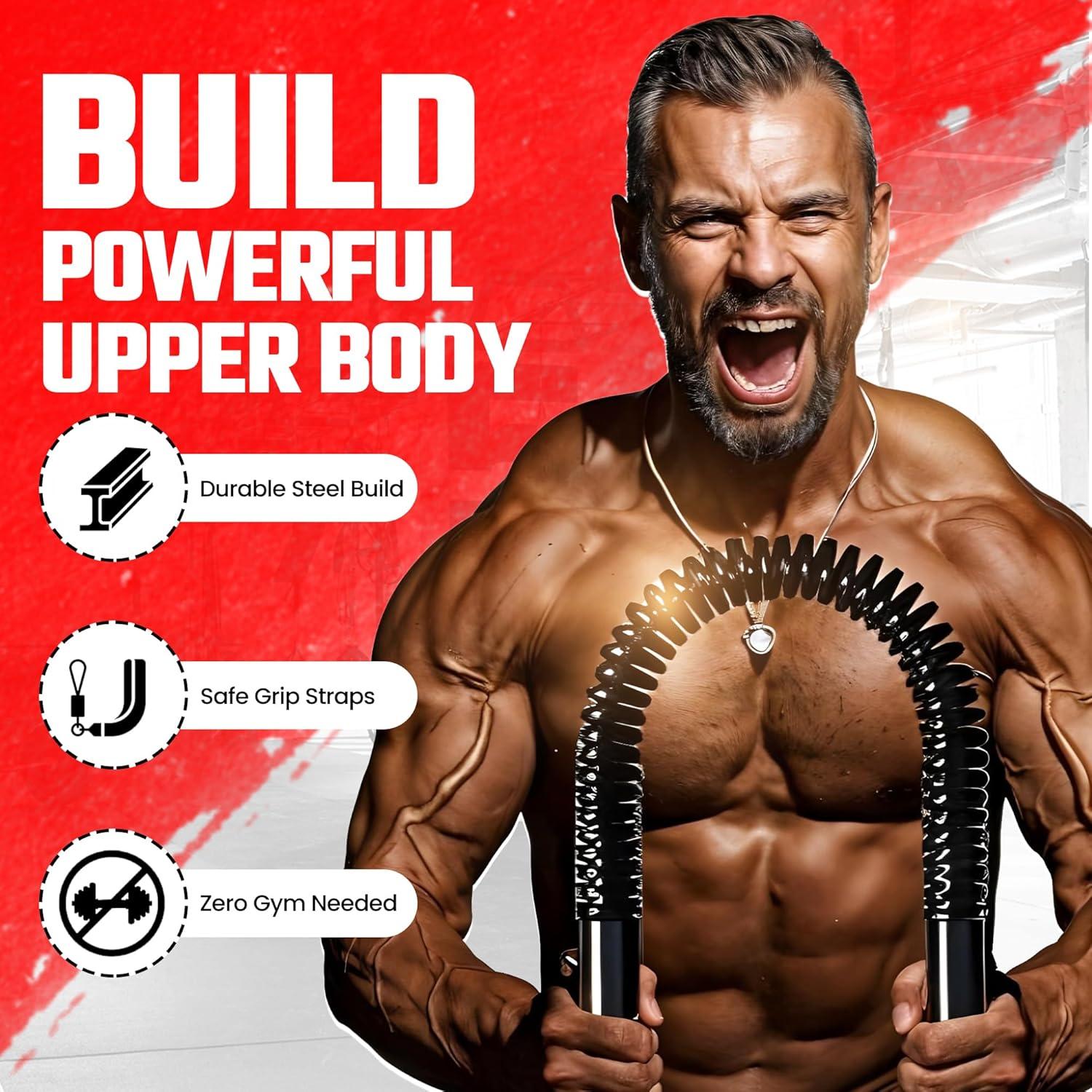 Barra de Twister de Poder Marfs 40-110lb (18-50kg) con Banda