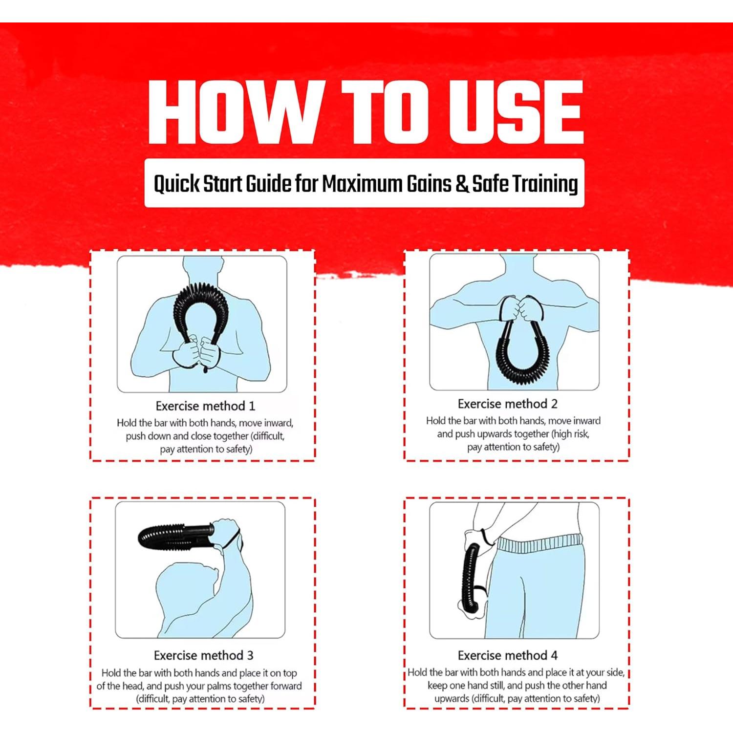 Barra de Twister de Poder Marfs 40-110lb (18-50kg) con Banda