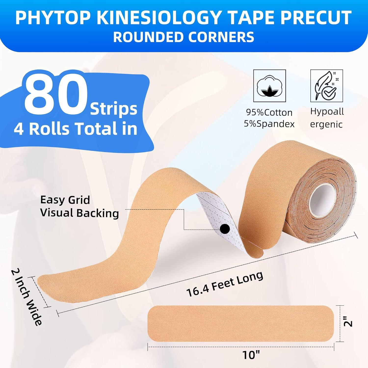 Cinta de Kinesiología Pre-cortada K Sport 4 Rollos 5 cm x 5 m