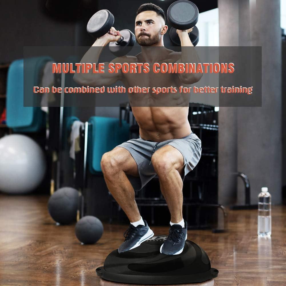 Bola de Equilibrio JX FITNESS 60cm con Bandas de Resistencia