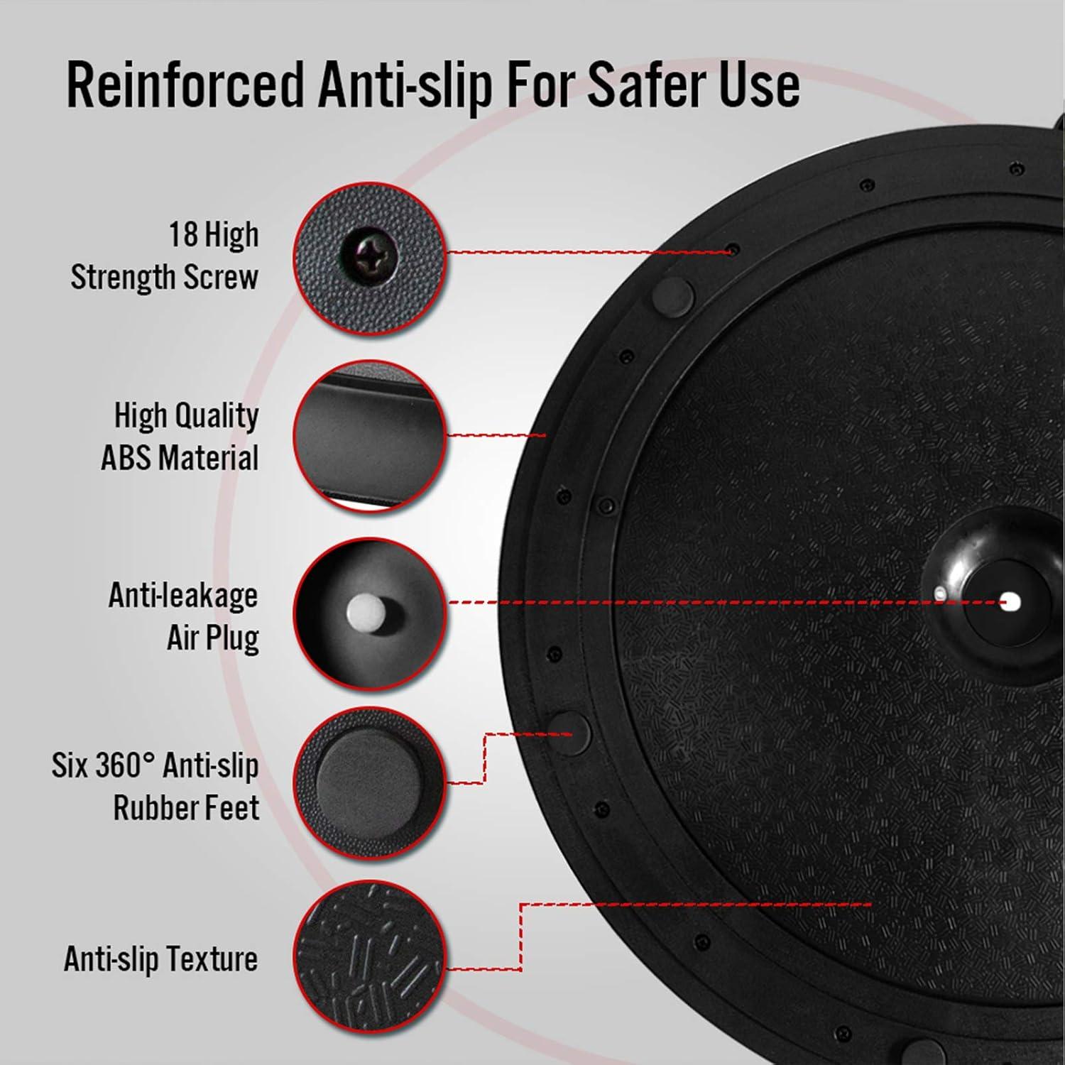 Bola de Equilibrio JX FITNESS 60cm con Bandas de Resistencia