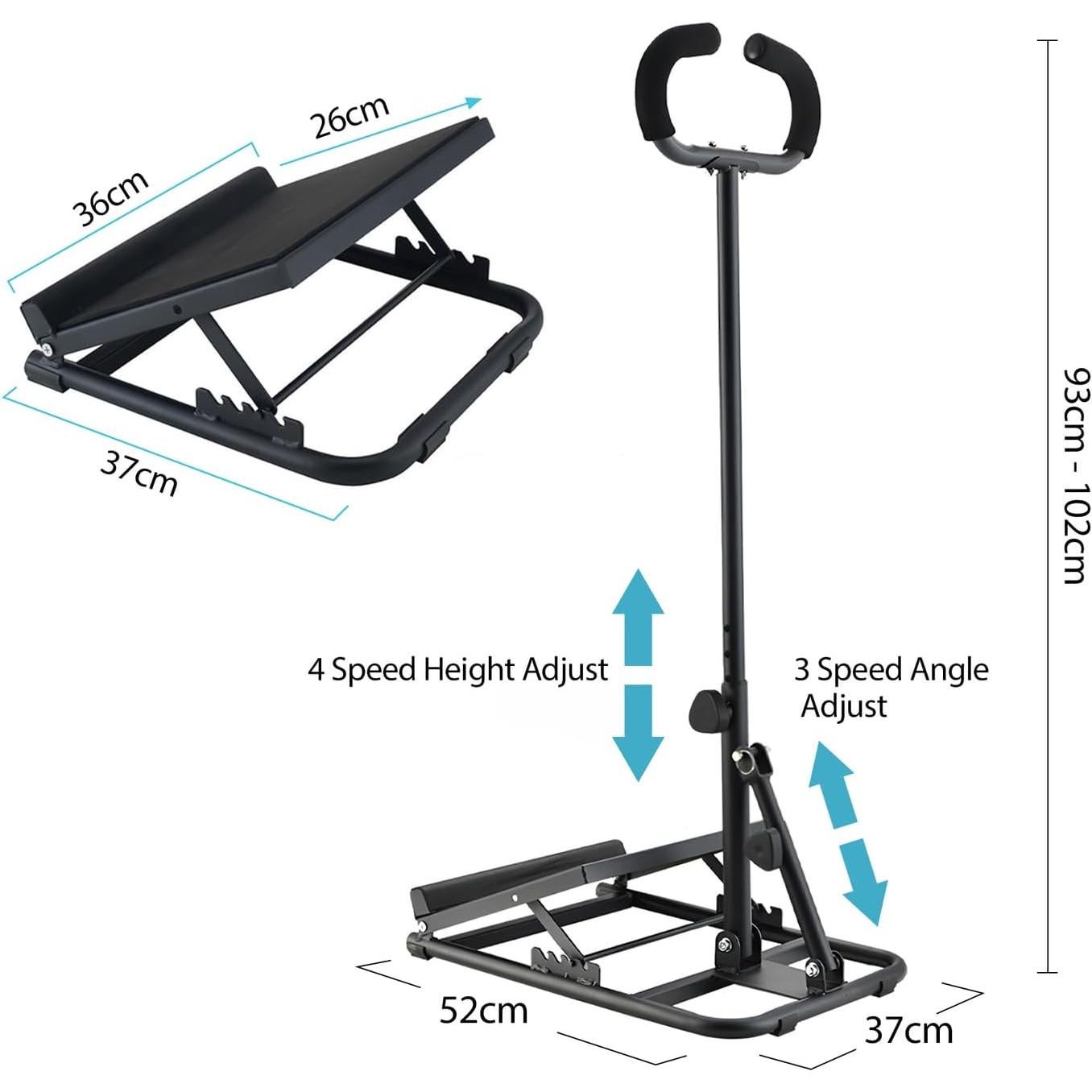 Adjustable Slant Board for Stretching, Physical Therapy, Rehabilitation Pilates, Yoga, Squats – Calf, Hamstring, Plantar Fasciitis, Achilles Tendonitis, Muscle Recovery & Full Body Home Exercise Tool