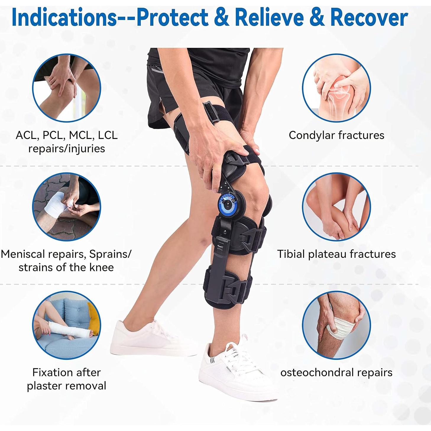 Rodillera Articulada Orthomen ROM Ajustable Postoperatoria