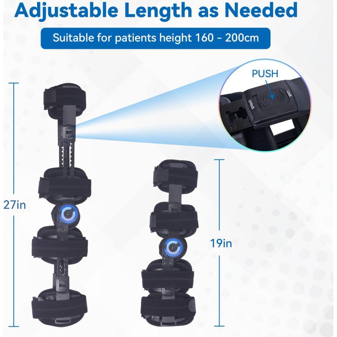 Rodillera Articulada Orthomen ROM Ajustable Postoperatoria