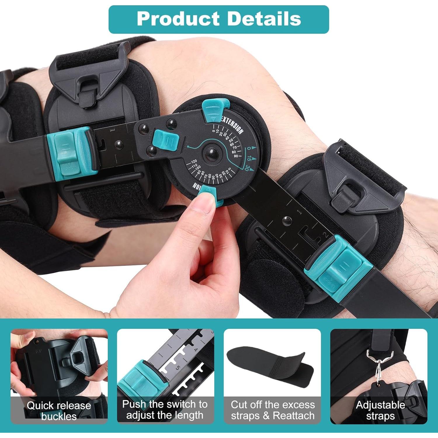 Férula de Rodilla ROM Mathgetin Ajustable para Rehabilitación