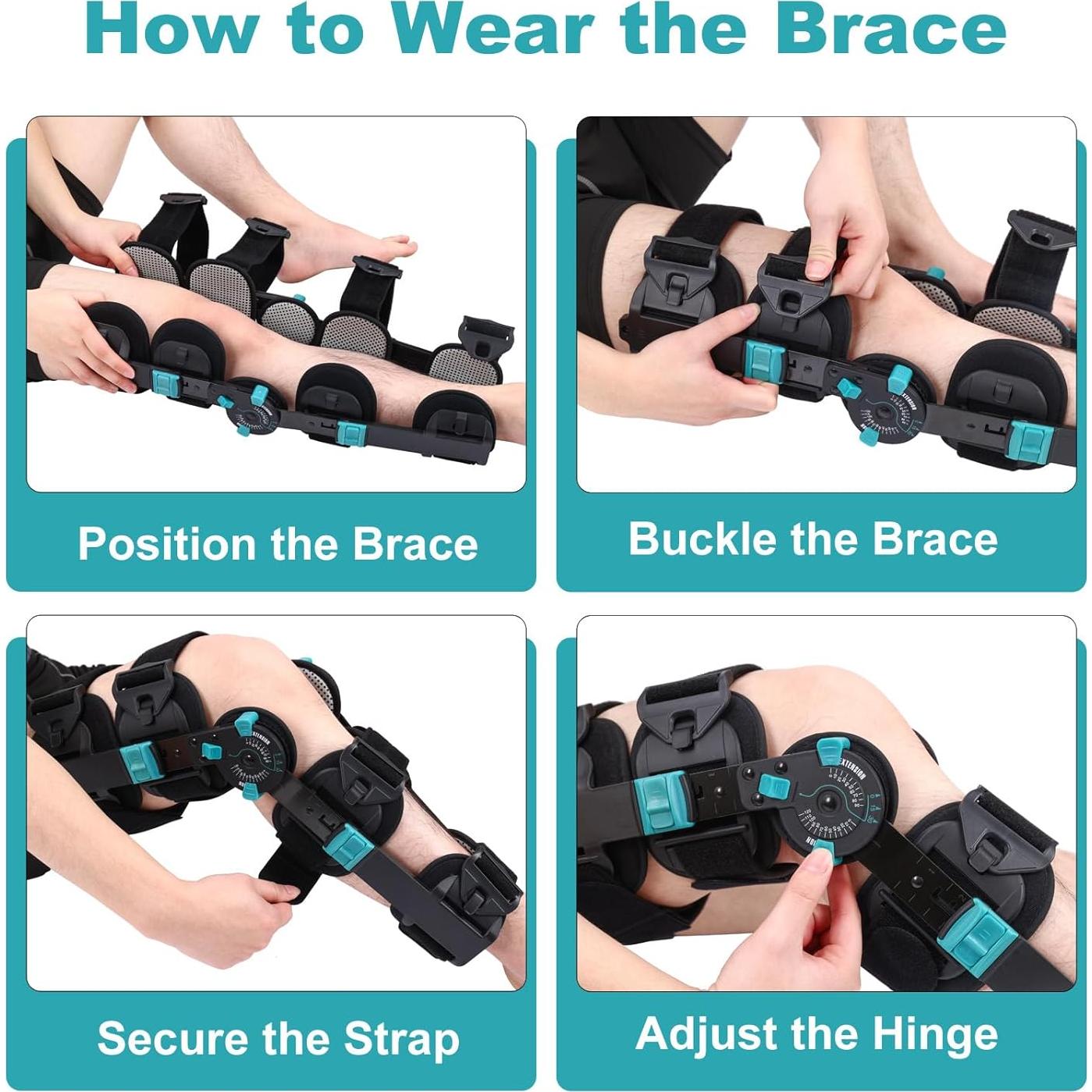 Férula de Rodilla ROM Mathgetin Ajustable para Rehabilitación