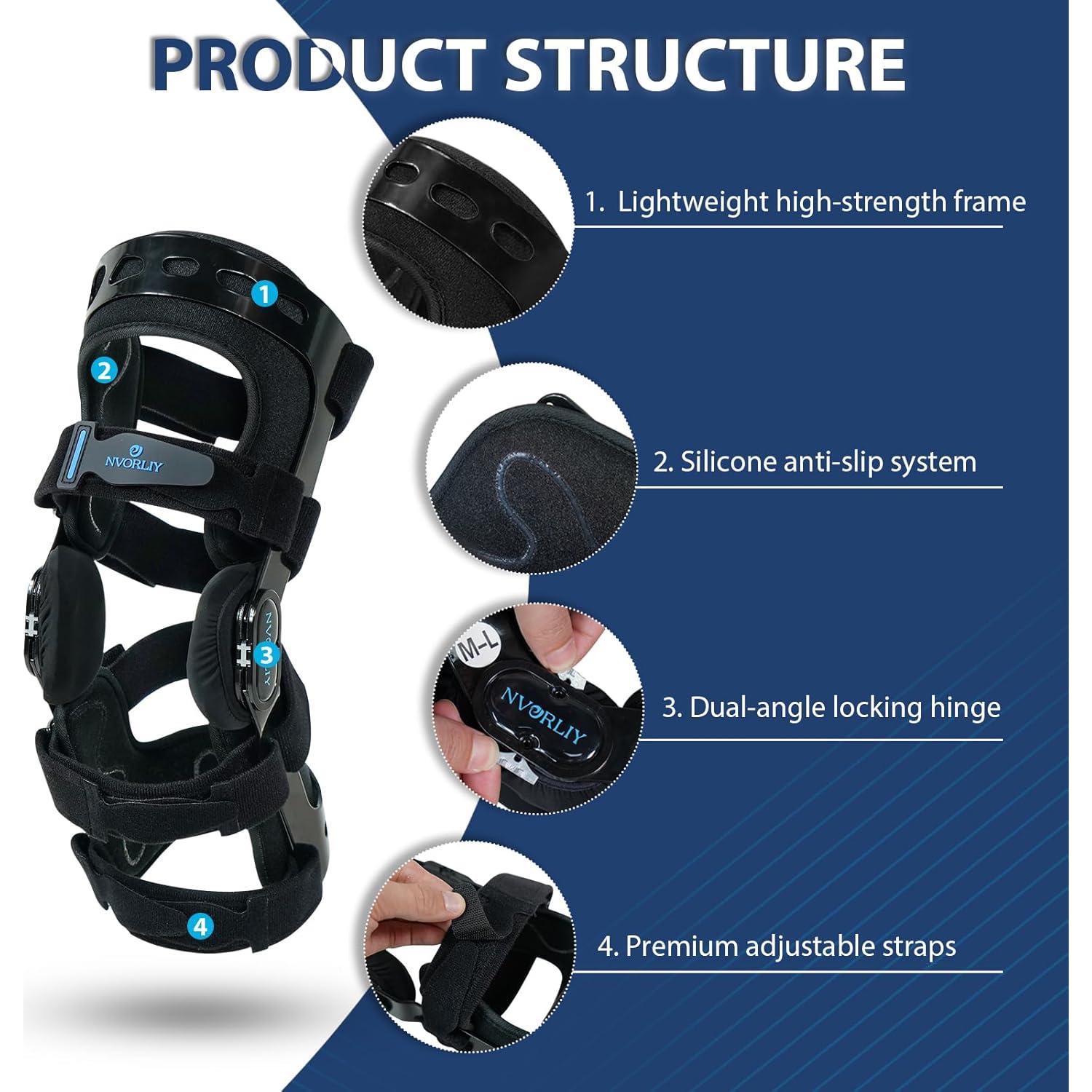 Férula Ortopédica para Rodilla Nvorliy - Ajuste Pequeño Izquierda