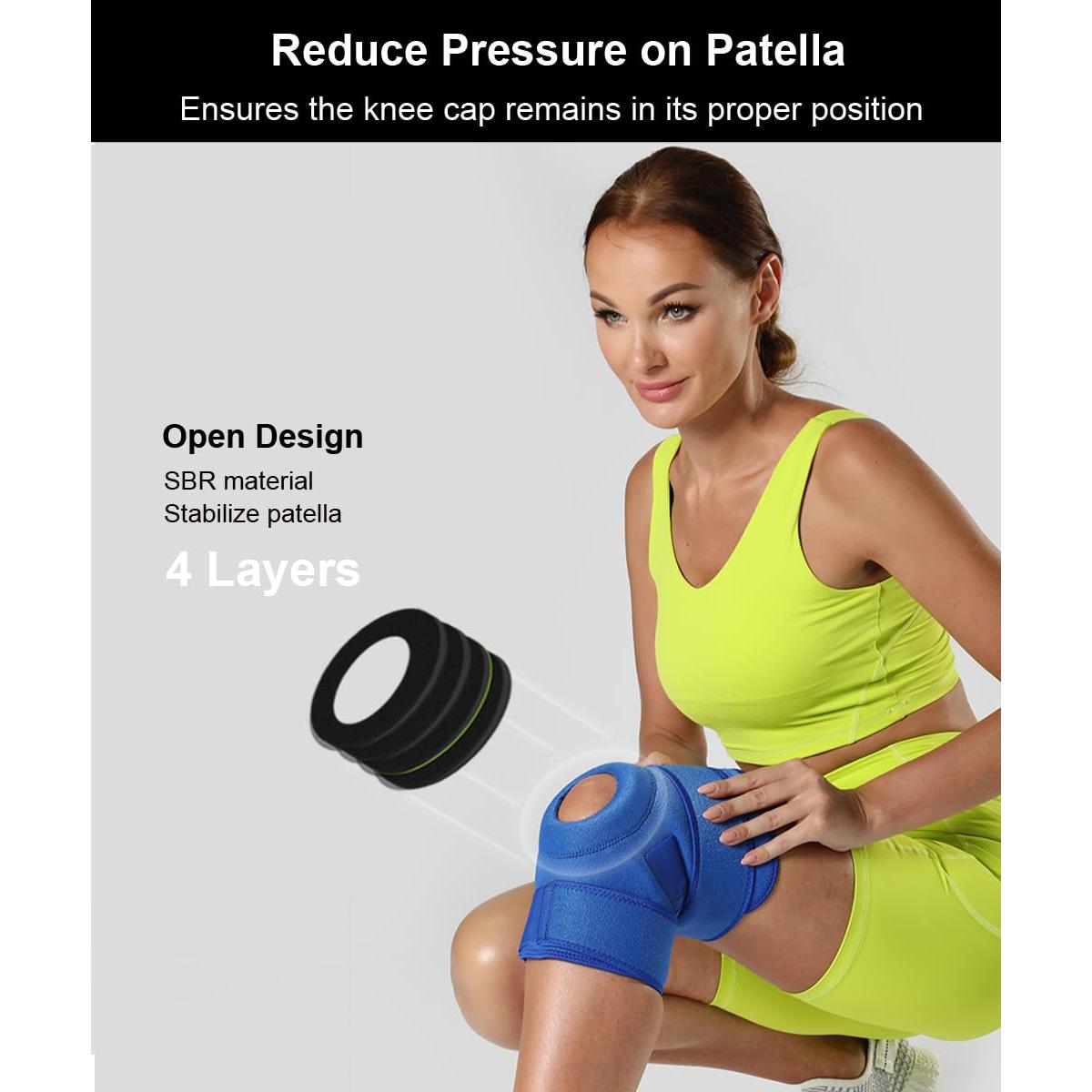 Férula para Rodilla SUJAYU Abierta Ajustable para Dolor