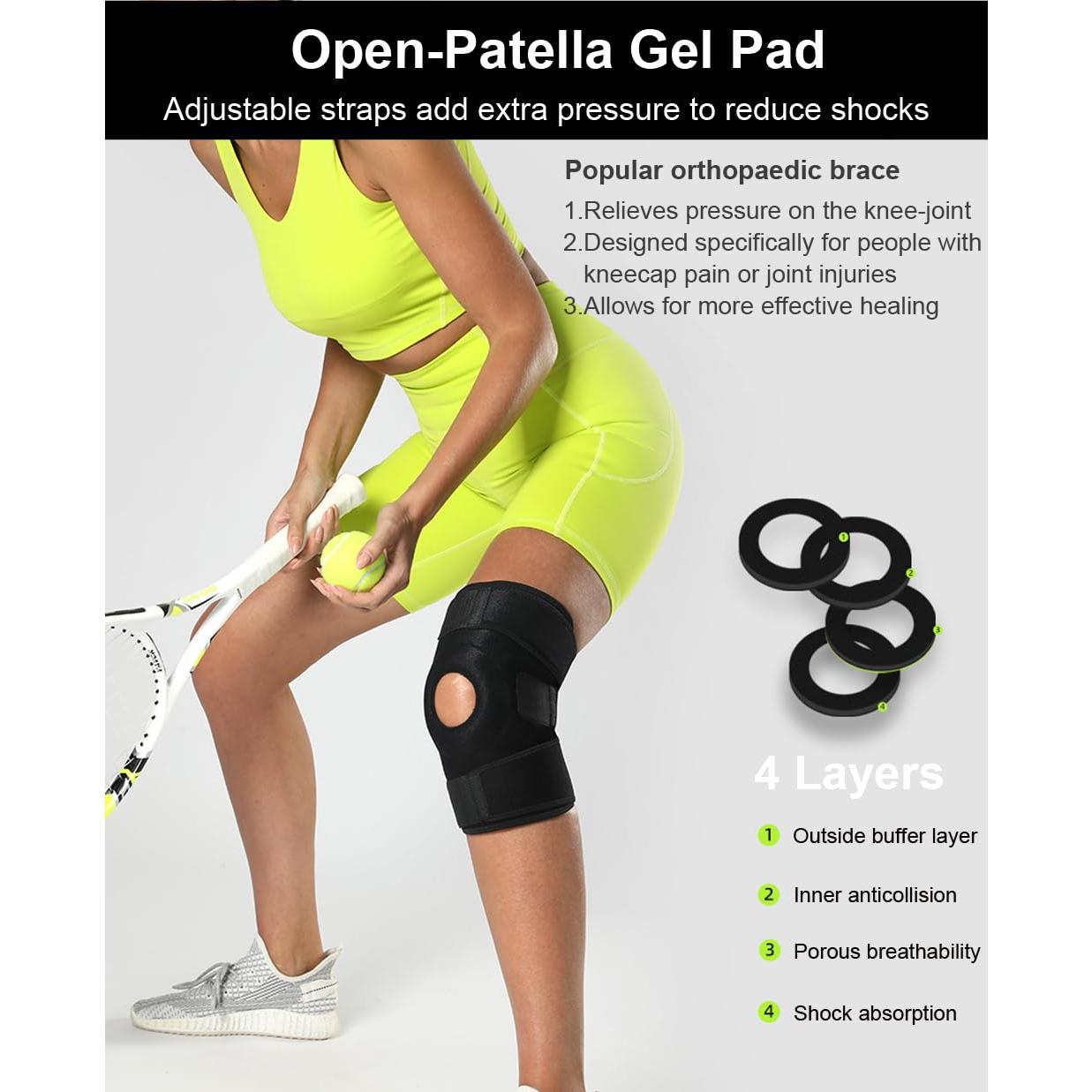 Férula para Rodilla SUJAYU Abierta Ajustable para Dolor