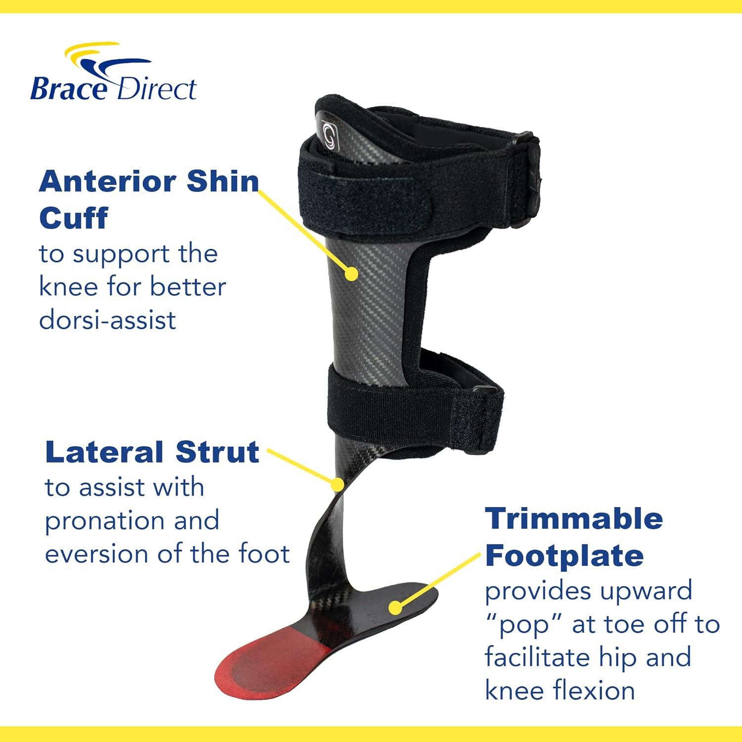 Ortesis de Tobillo y Pie Elite Pro AFO Brace Direct - Izquierdo XL