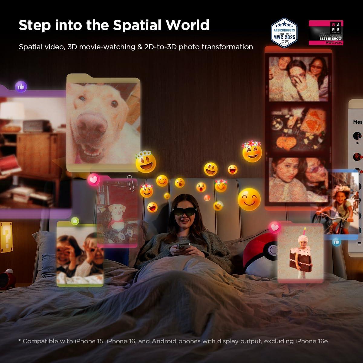 Gafas AR RayNeo Air 3s con Pantalla HueView 201" FHD 120Hz