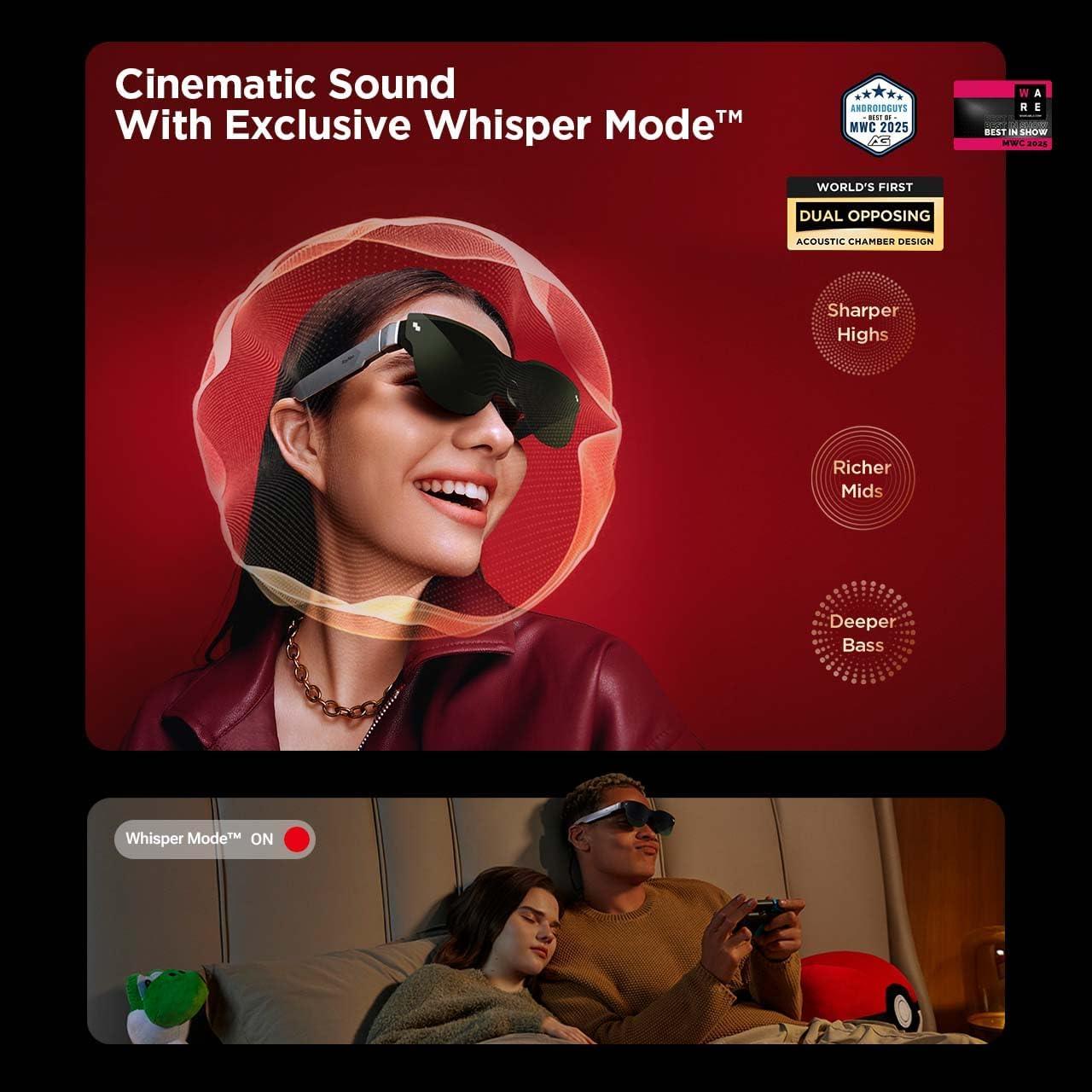 Gafas AR RayNeo Air 3s con Pantalla HueView 201" FHD 120Hz