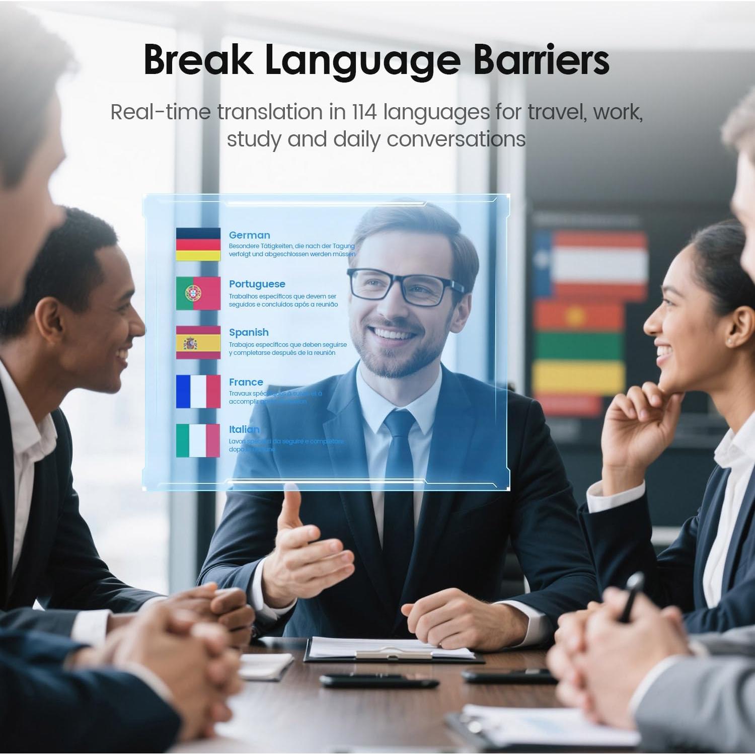 Gafas de Traducción Inteligente Emerhome Gen3 - Bluetooth, Ligeras