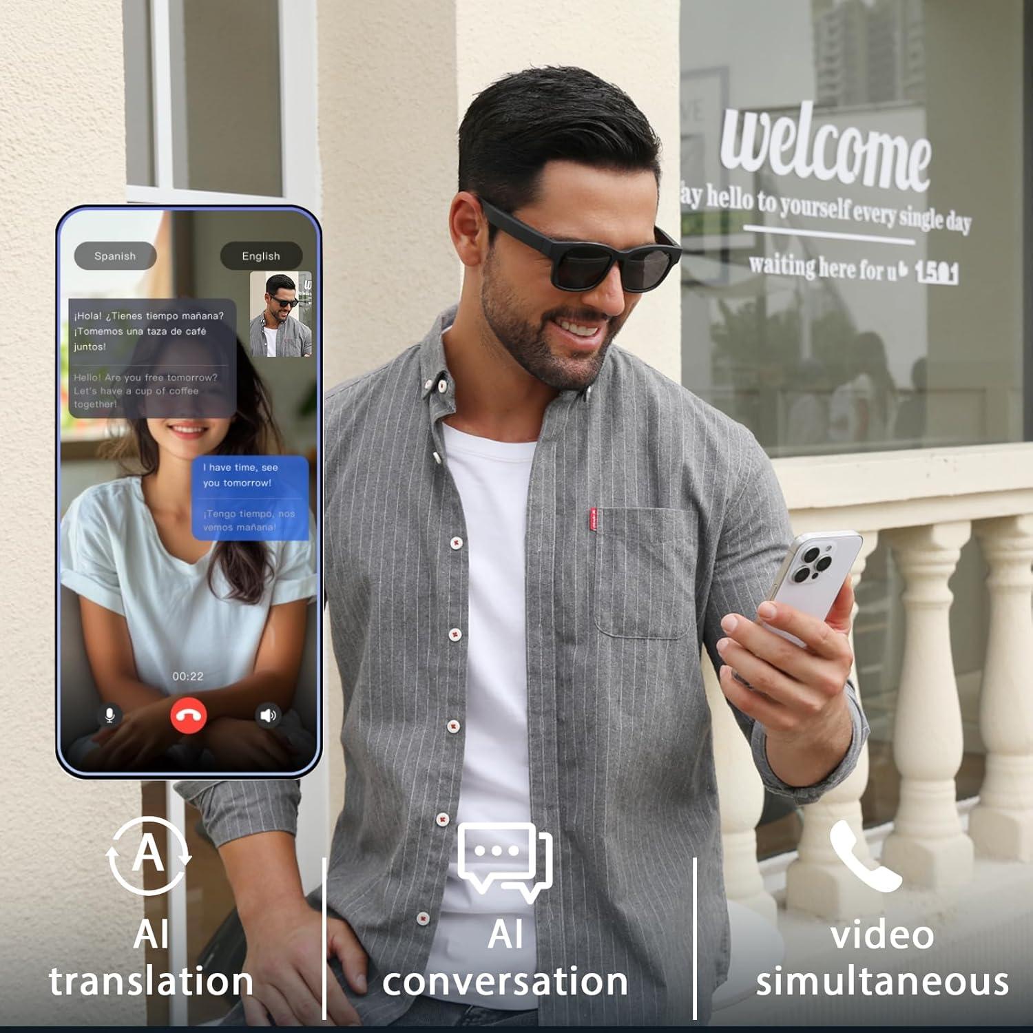 Gafas Inteligentes AI SHENZHEN A12 con Traducción Multilingüe