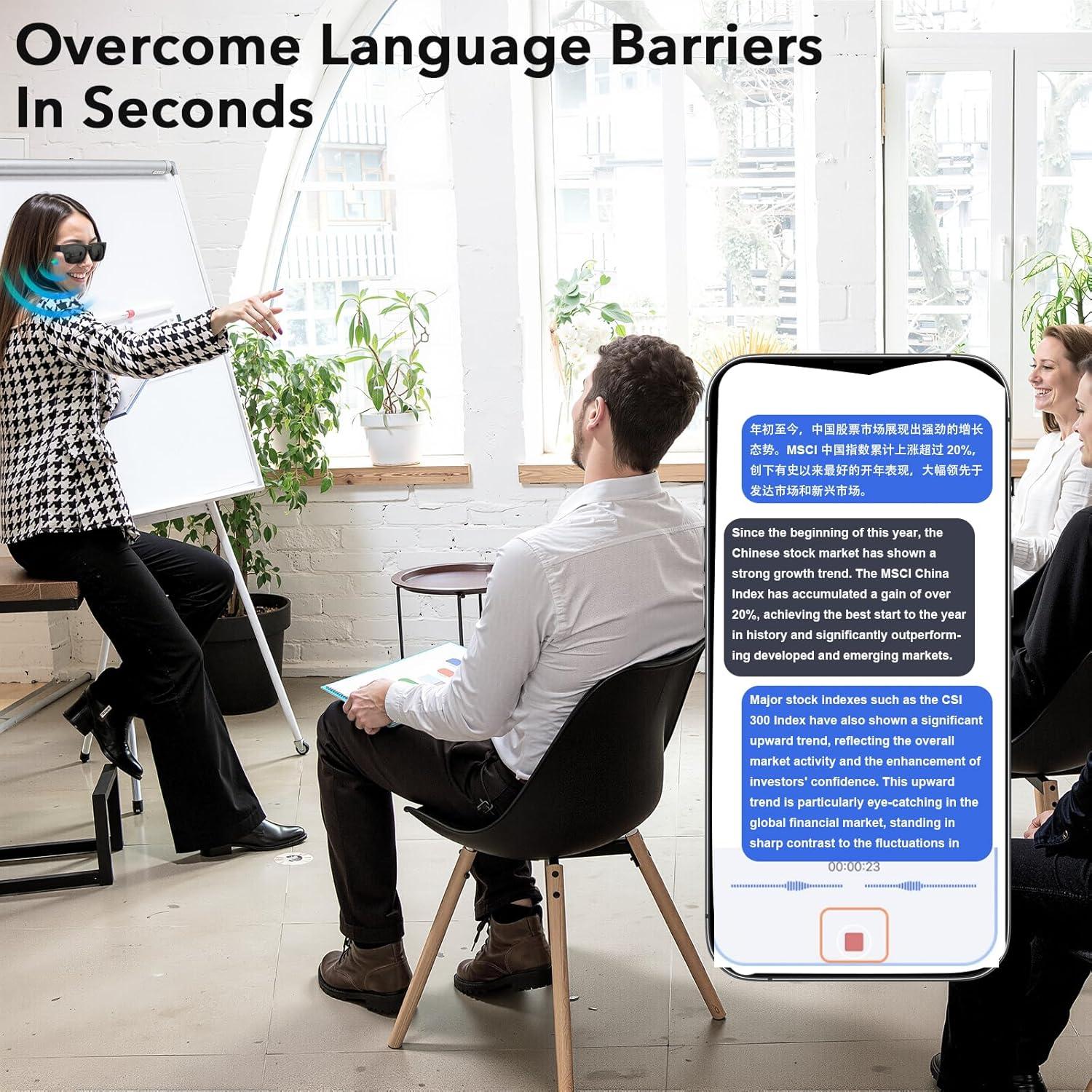 Gafas Inteligentes AI SHENZHEN A12 con Traducción Multilingüe