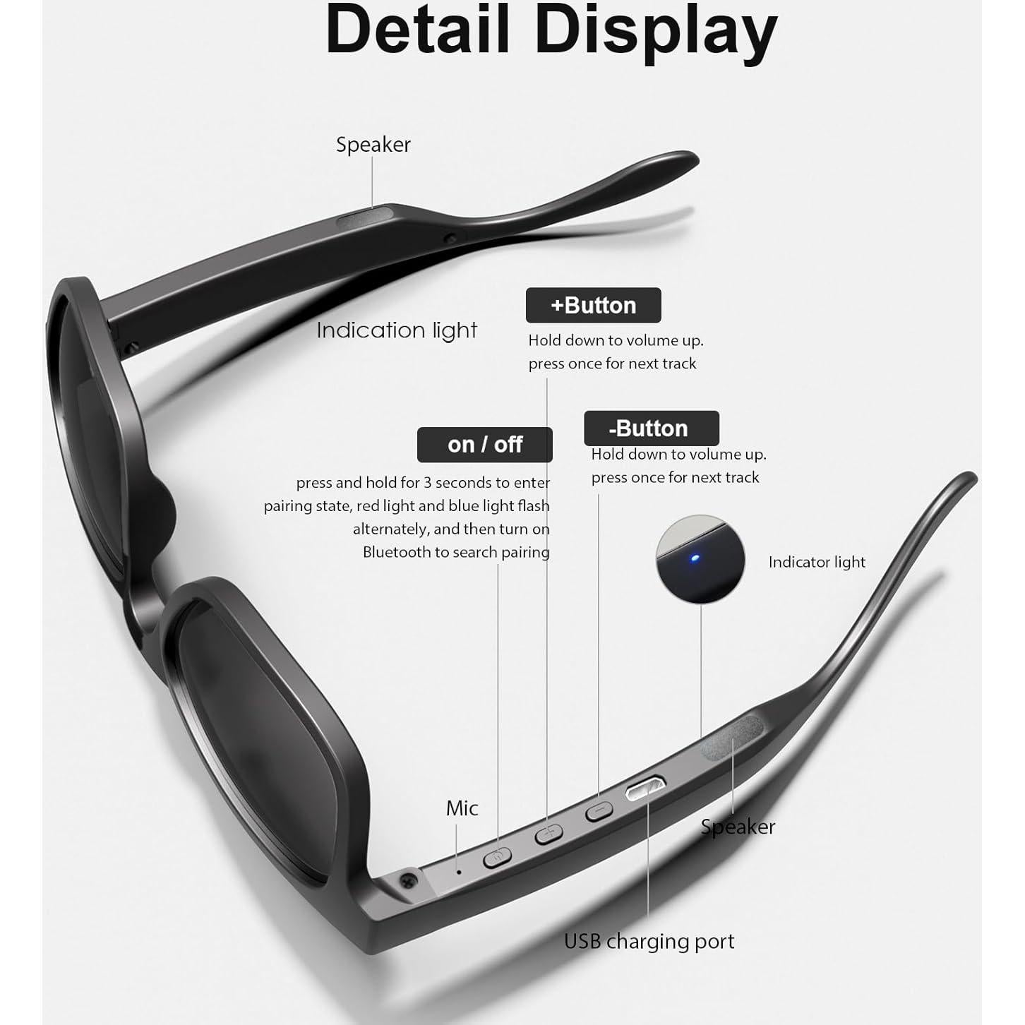 Gafas Inteligentes AI SHENZHEN A12 con Traducción Multilingüe