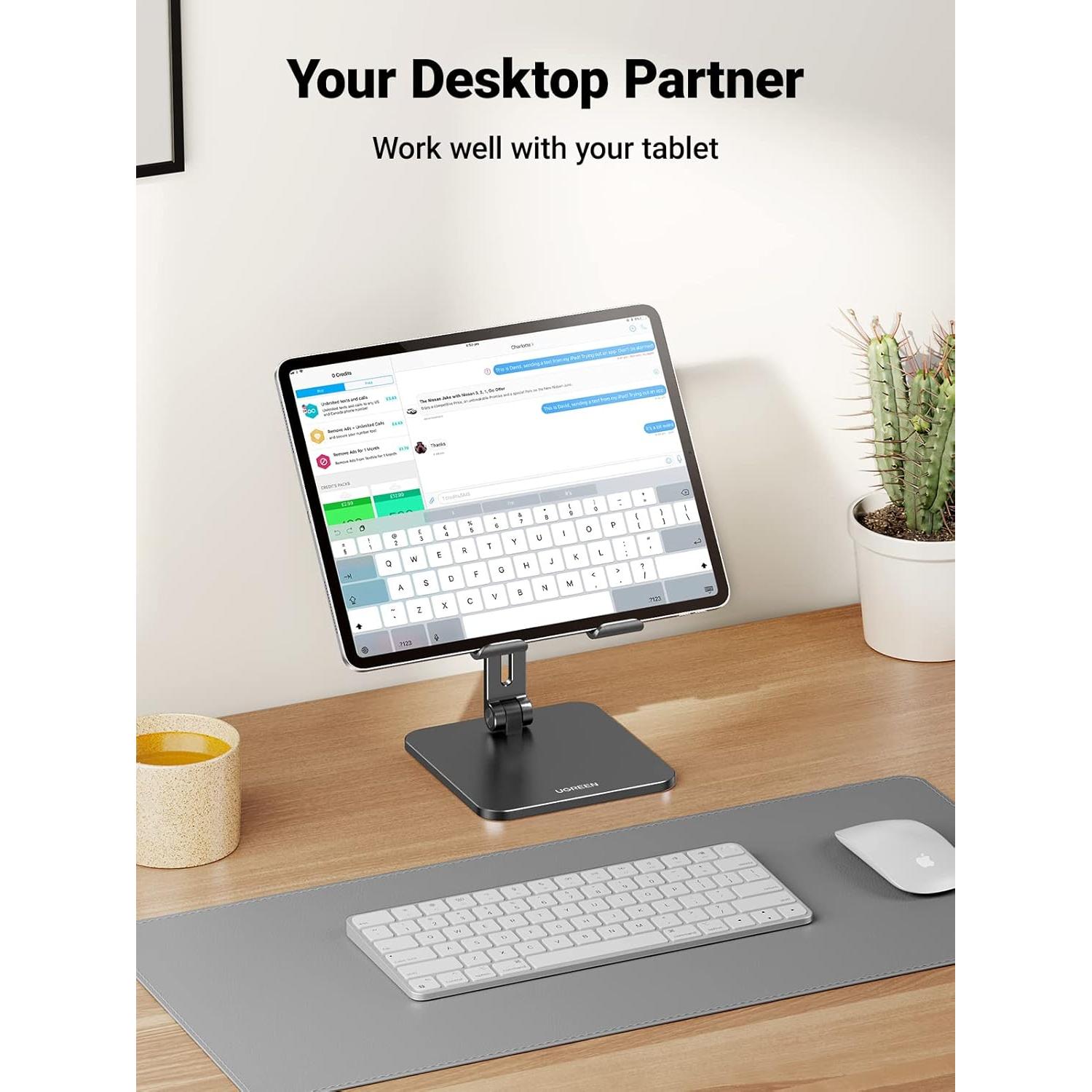 Soporte para Tableta UGREEN Ajustable Negro 18.3x12cm