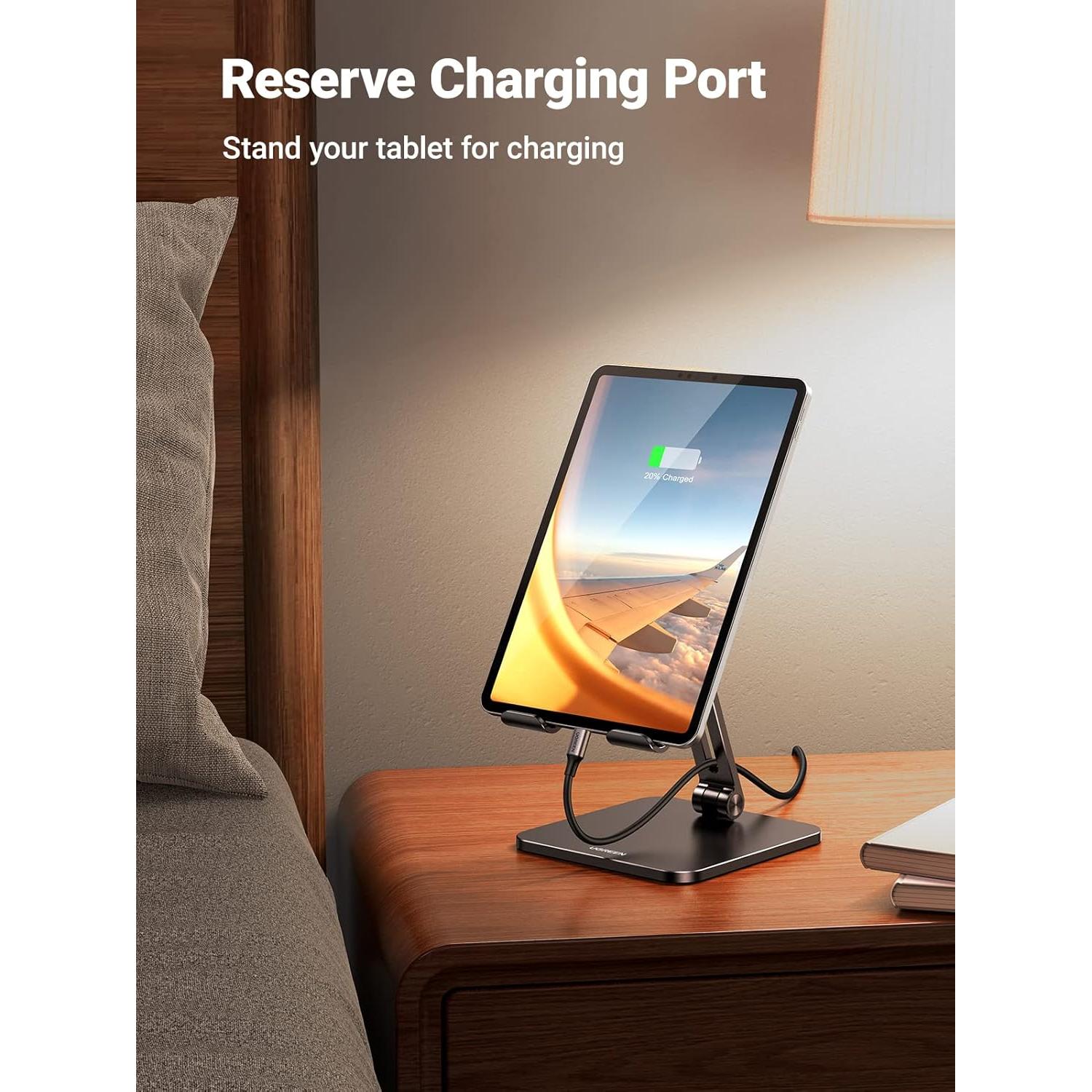 Soporte para Tableta UGREEN Ajustable Negro 18.3x12cm