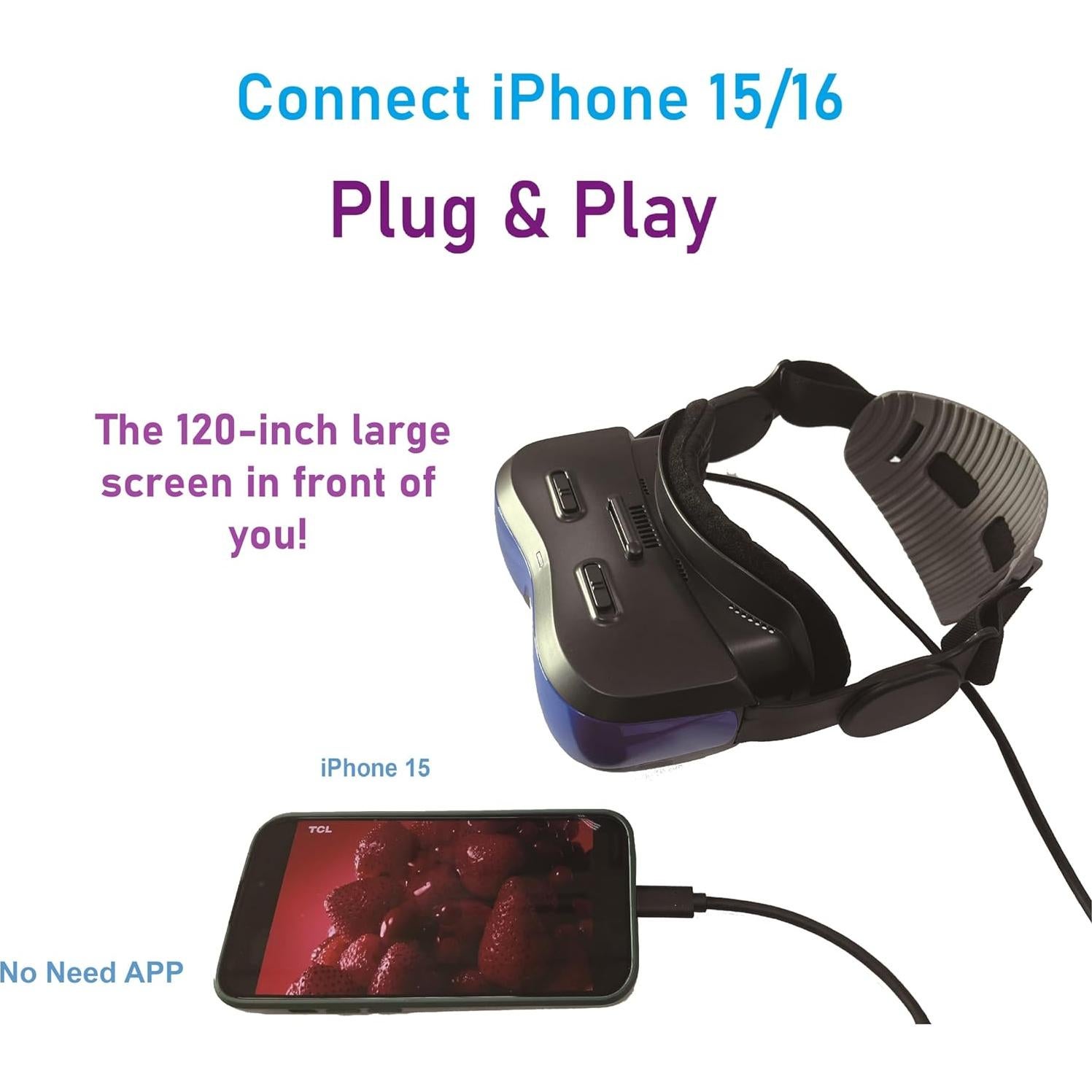 Gafas de Video Inmersivas Bigeyes H5 Pro USB-C con Altavoces