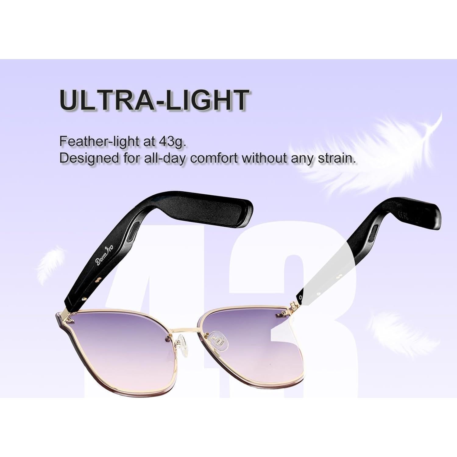 Gafas Inteligentes Bluetooth Dormiro IPX7 con Traductor AI 150+ Idiomas