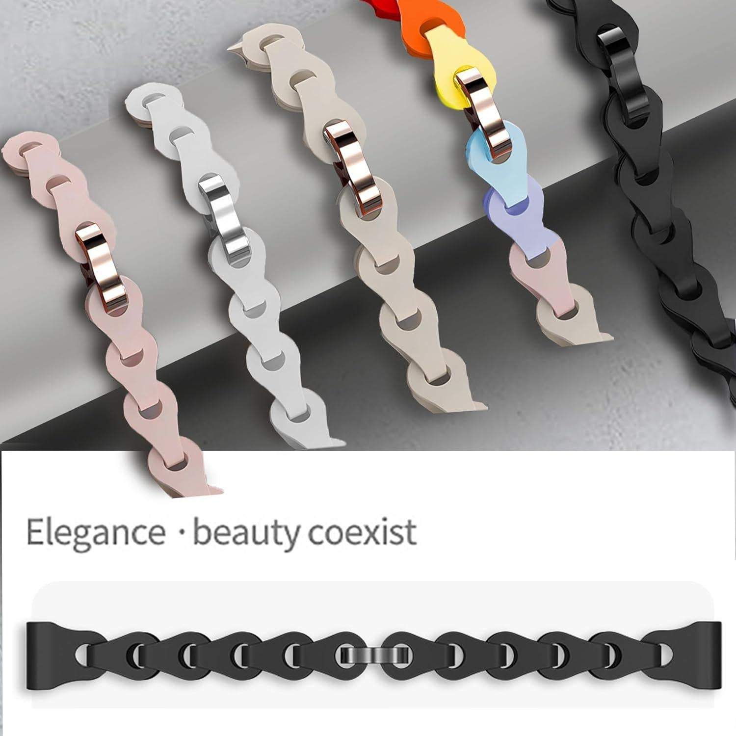 Correa de Silicona Elástica 22mm para Reloj Spade & Co Salud 4