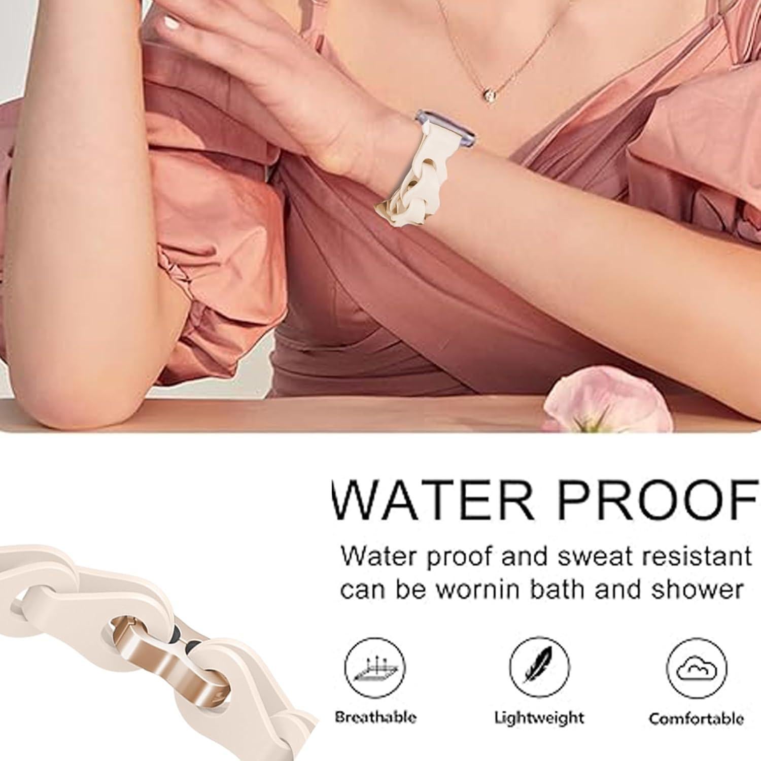 Correa de Silicona Elástica 22mm para Reloj Spade & Co Salud 4