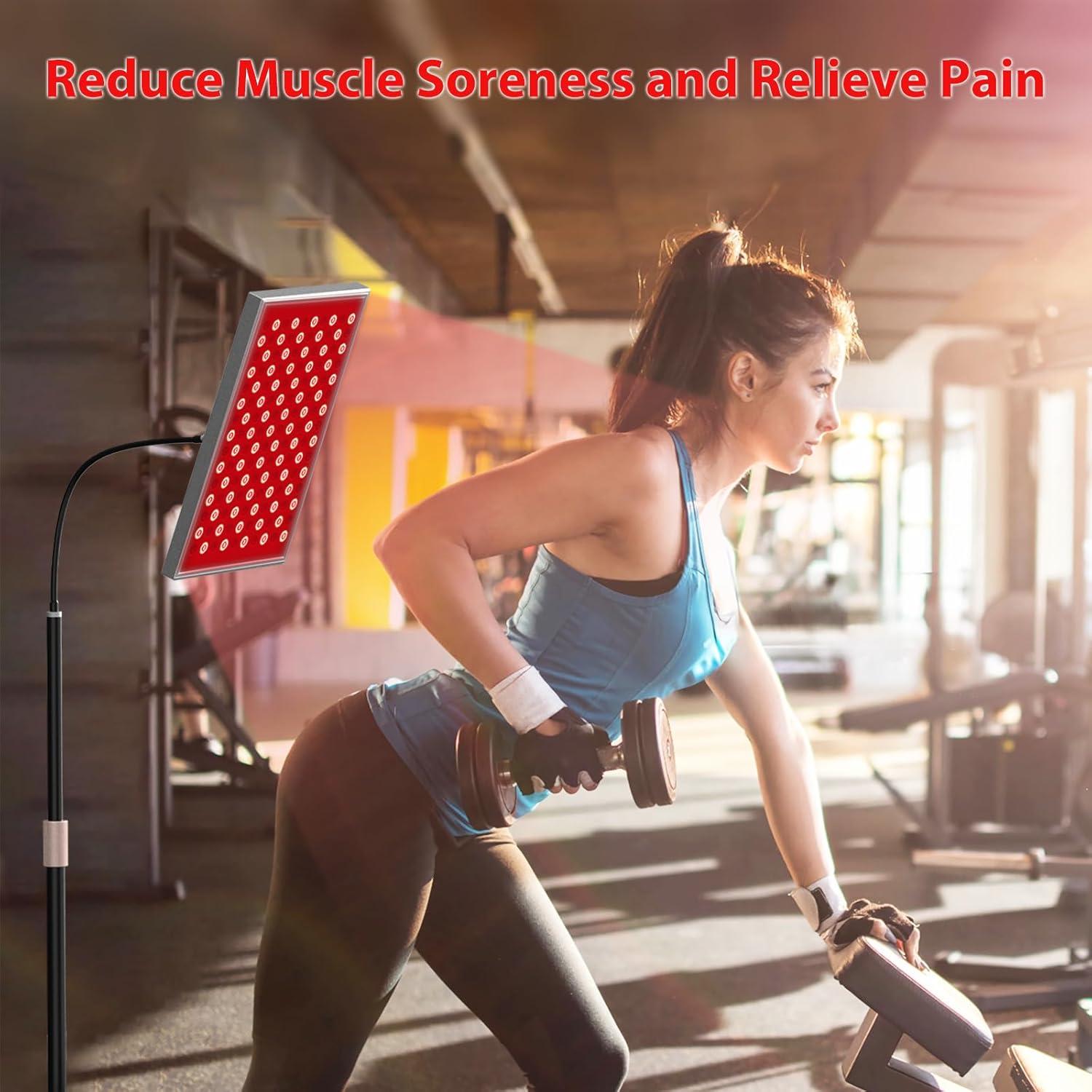 Lámpara de Terapia de Luz Roja Skyalxy 660nm y 850nm con Soporte Ajustable