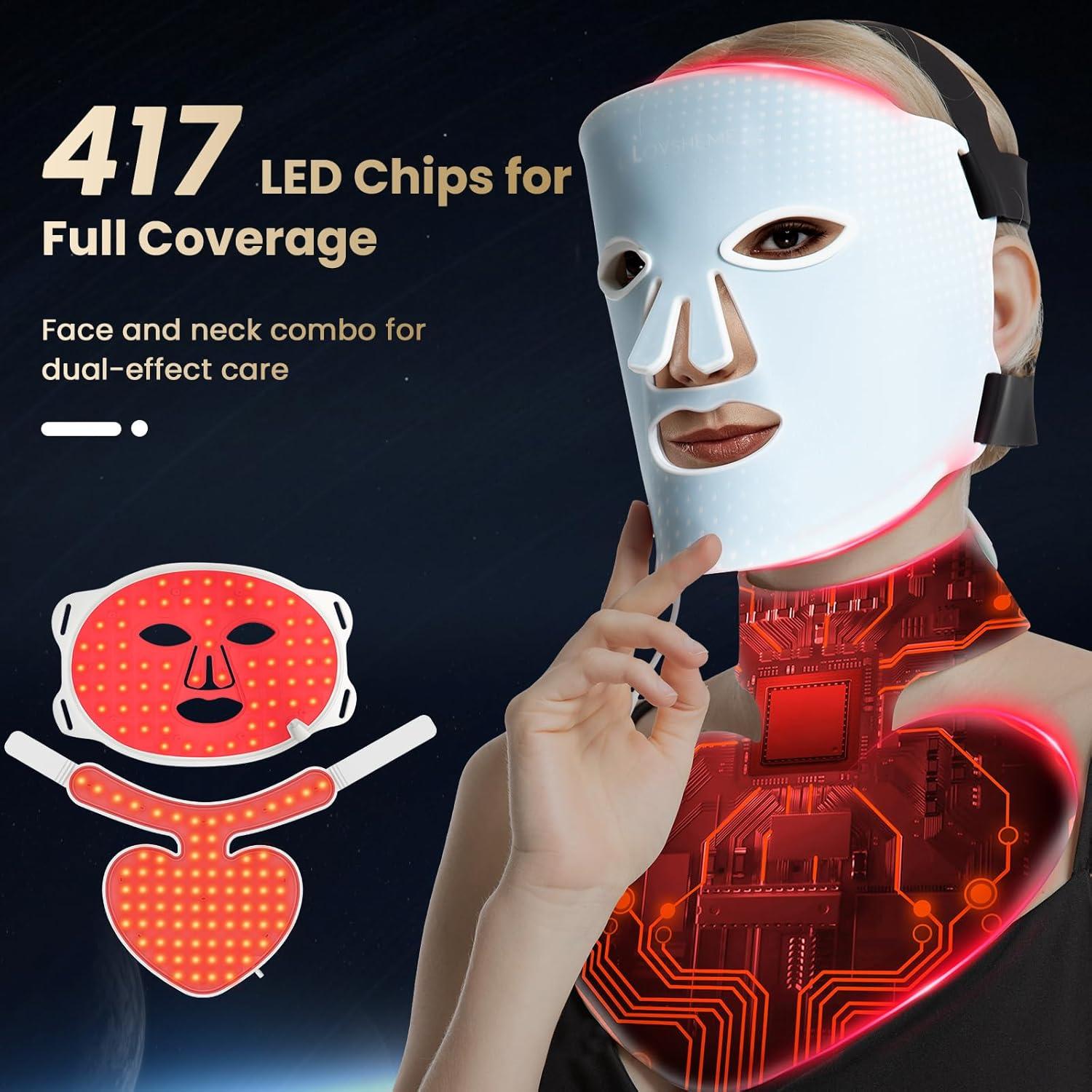 Máscara de Luz LED Lovsheme para Cara y Cuello 4 Colores