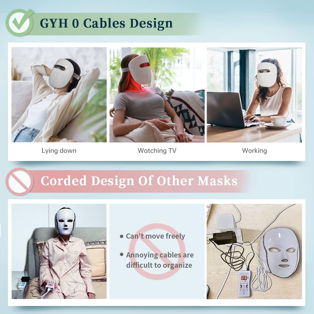 Máscara Facial LED GYH Cloud-SSS 8 Colores Terapia de Luz