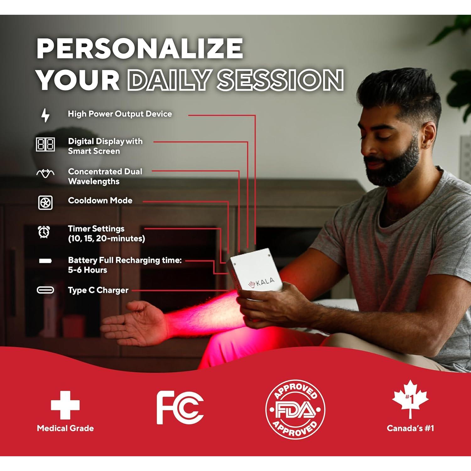 Lámpara de Luz Roja Kala Mini - Portátil LED 10x8 cm