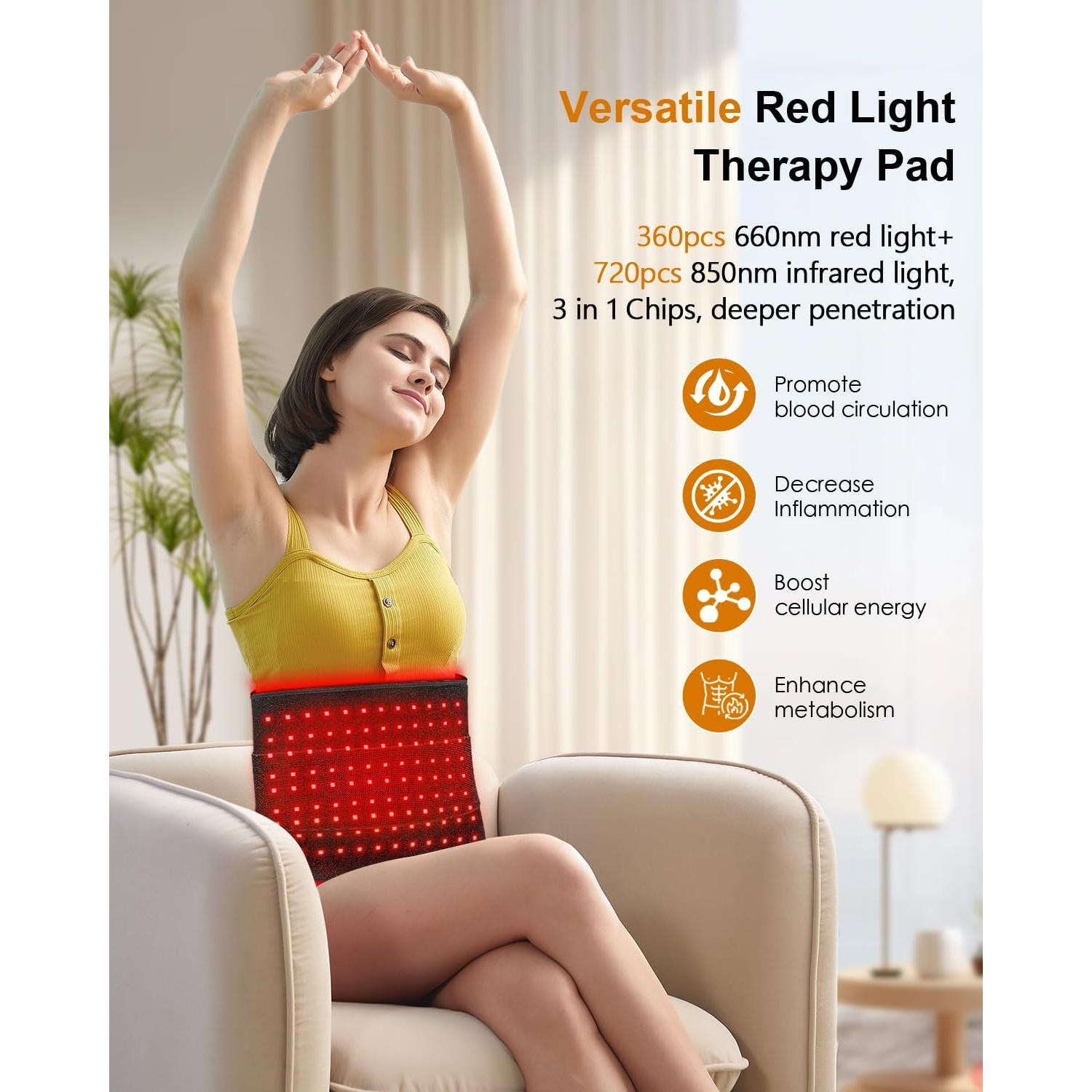 Almohadilla de Terapia de Luz Roja SHEVIEW 80x30 cm 360 LEDs