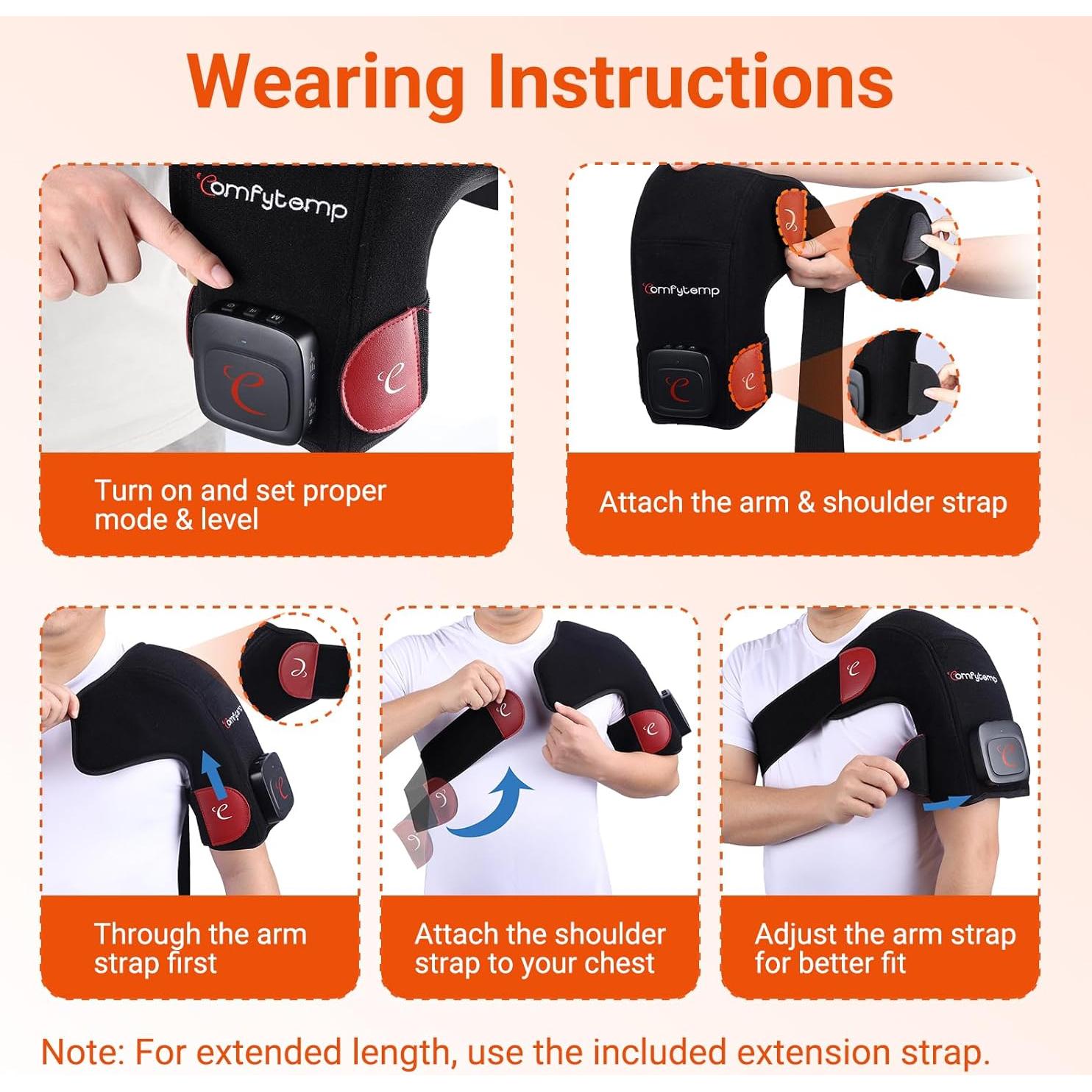 Almohadilla Terapia Luz Roja Inalámbrica Comfytemp 94 LEDs