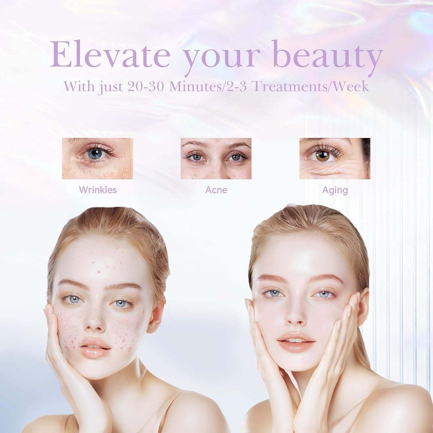 Máscara de Terapia de Luz Roja LED Duevie 7 en 1 Cuidado Facial