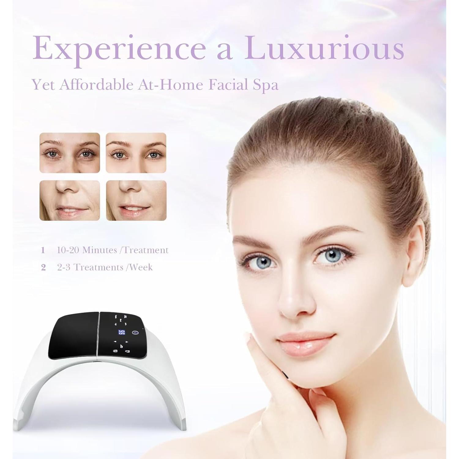 Máscara de Terapia de Luz Roja LED Duevie 7 en 1 Cuidado Facial