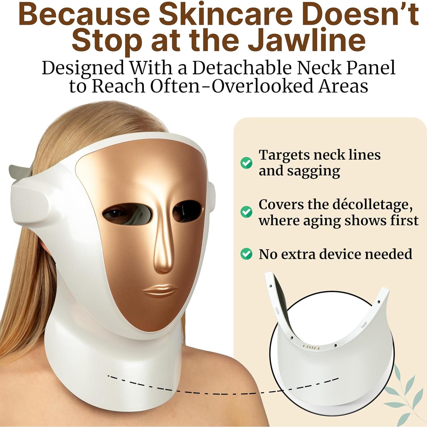 Máscara LED Rejuvmask para Cara y Cuello - Ligera 0.54 kg