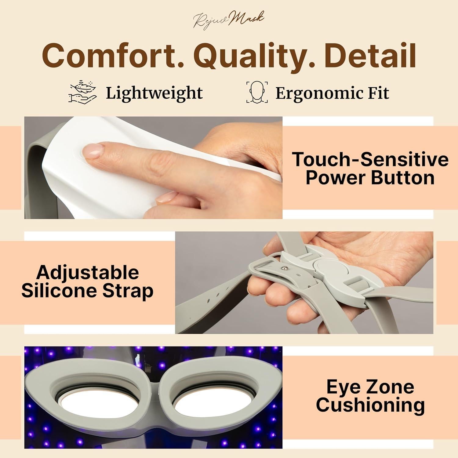 Máscara LED Rejuvmask para Cara y Cuello - Ligera 0.54 kg