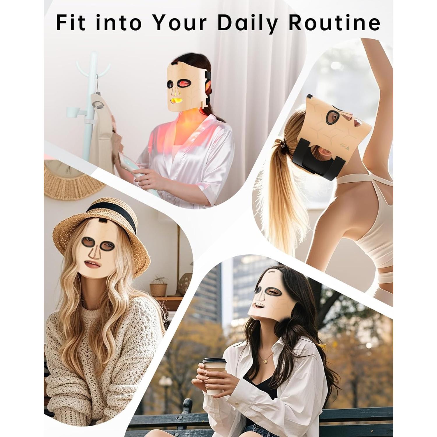 Máscara de Terapia de Luz Infrarroja VYM - Cuidado Facial 130g