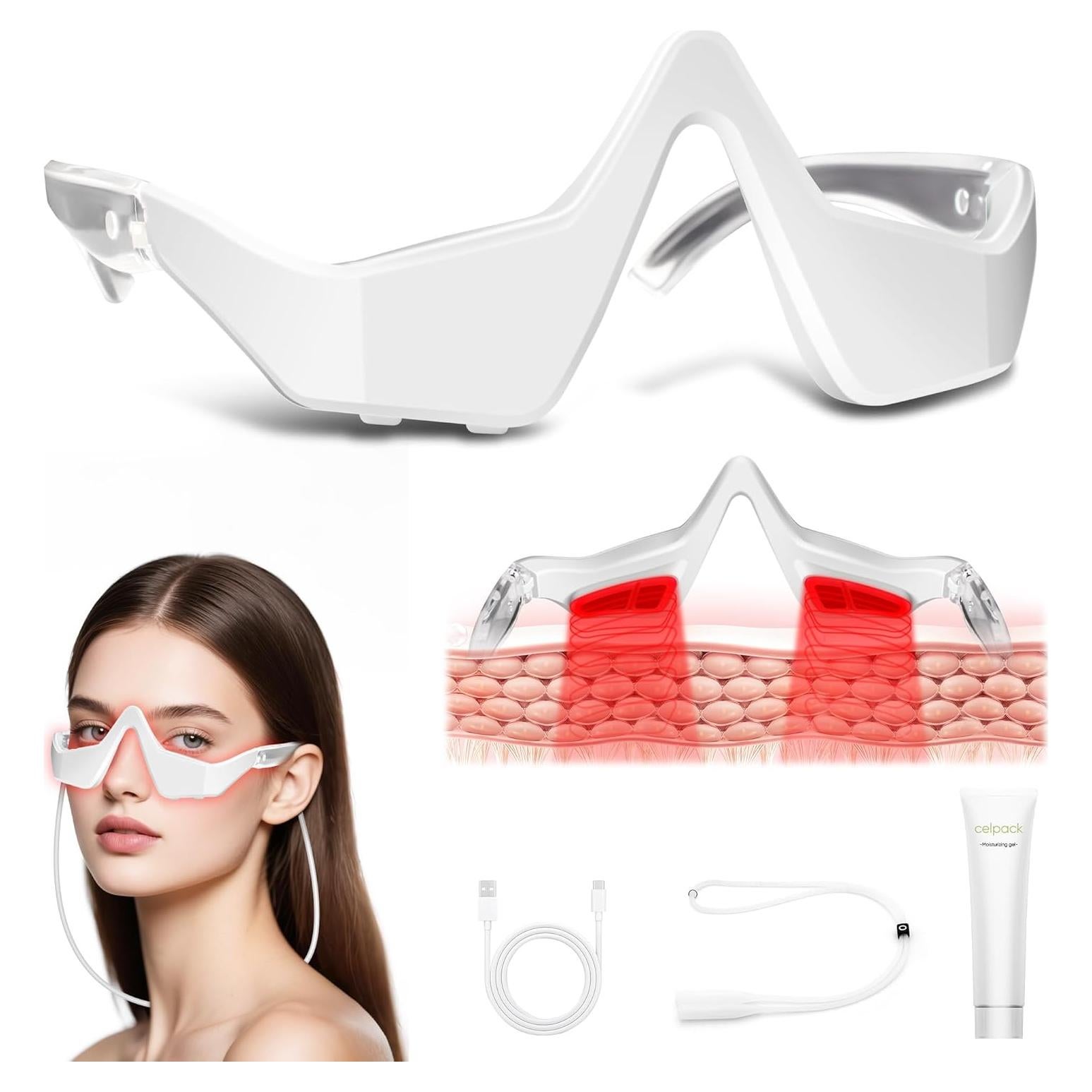 Masajeador Ocular Nienele con Terapia de Luz - Alivio Fatiga Ocular