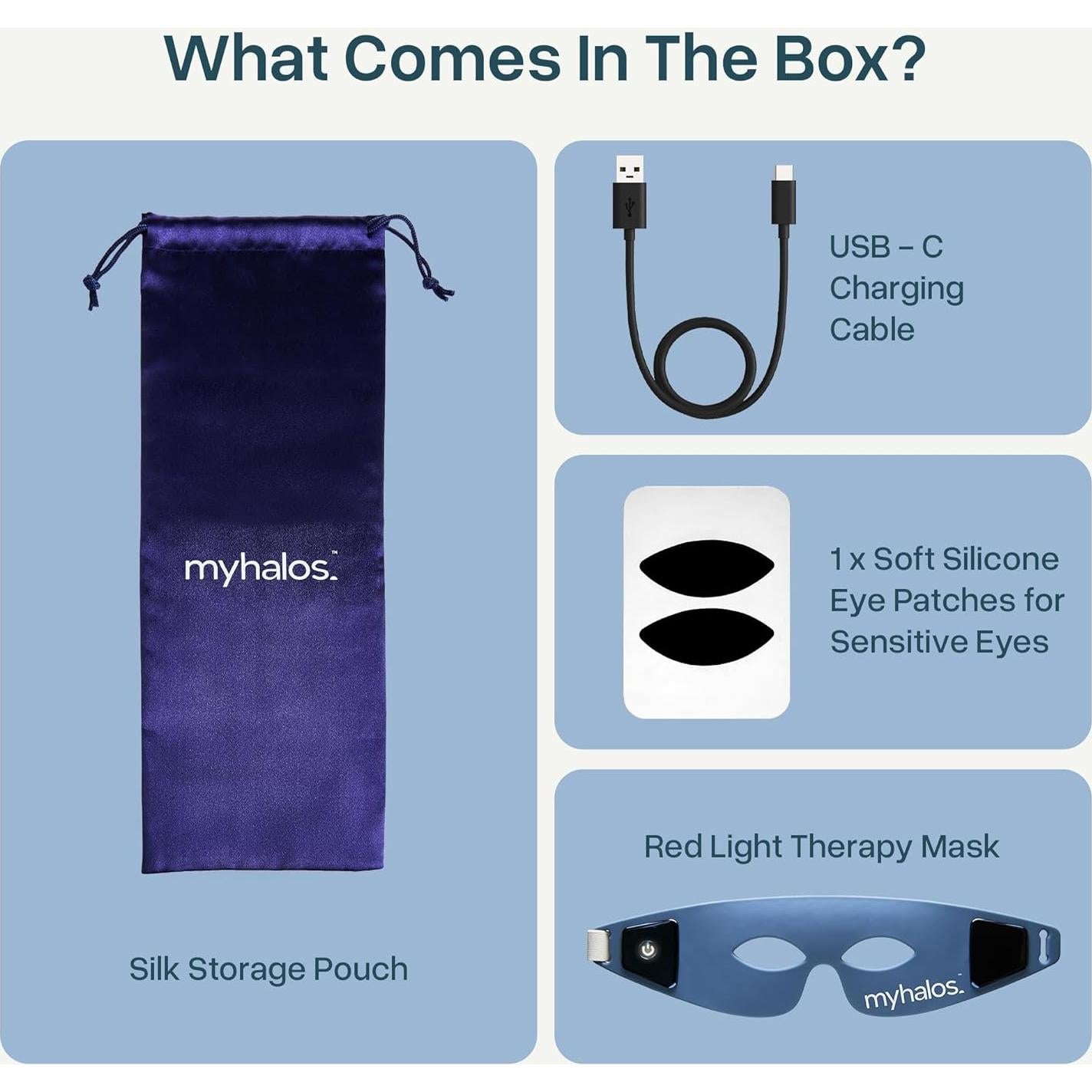 Máscara de Terapia de Luz Roja MyHalos para Ojos - Antiarrugas