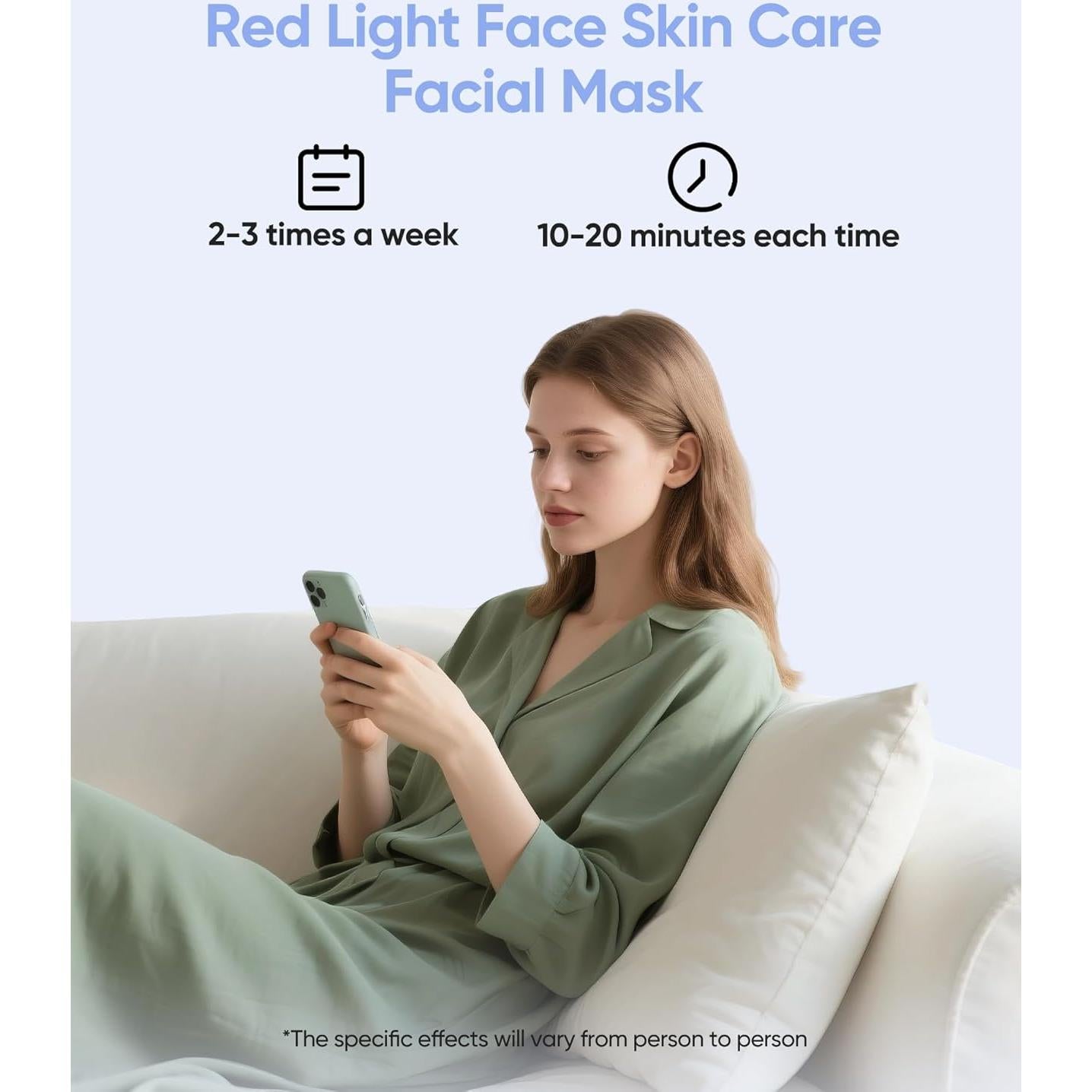 Máscara Facial LED Terapia de Luz Roja 7 Colores EVFOFO Negra