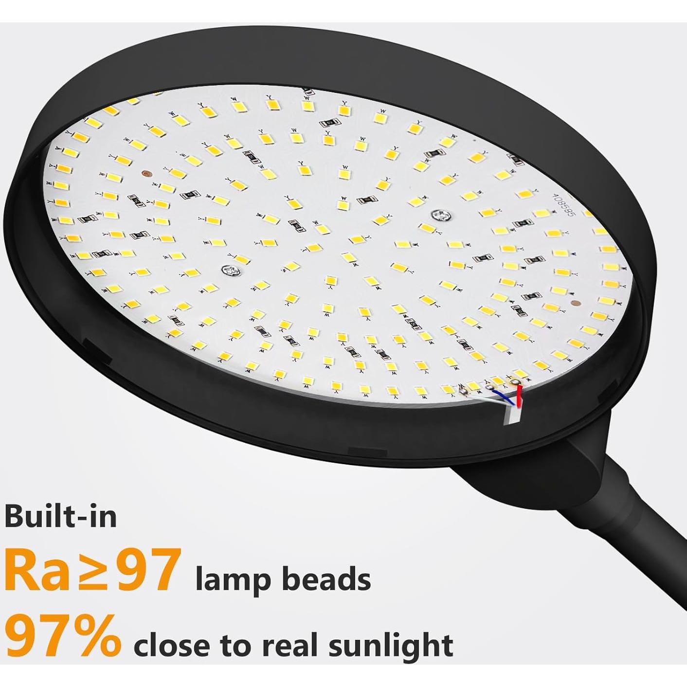 Lámpara de Terapia de Luz MirthSip 11000 Lux Ajustable Negra
