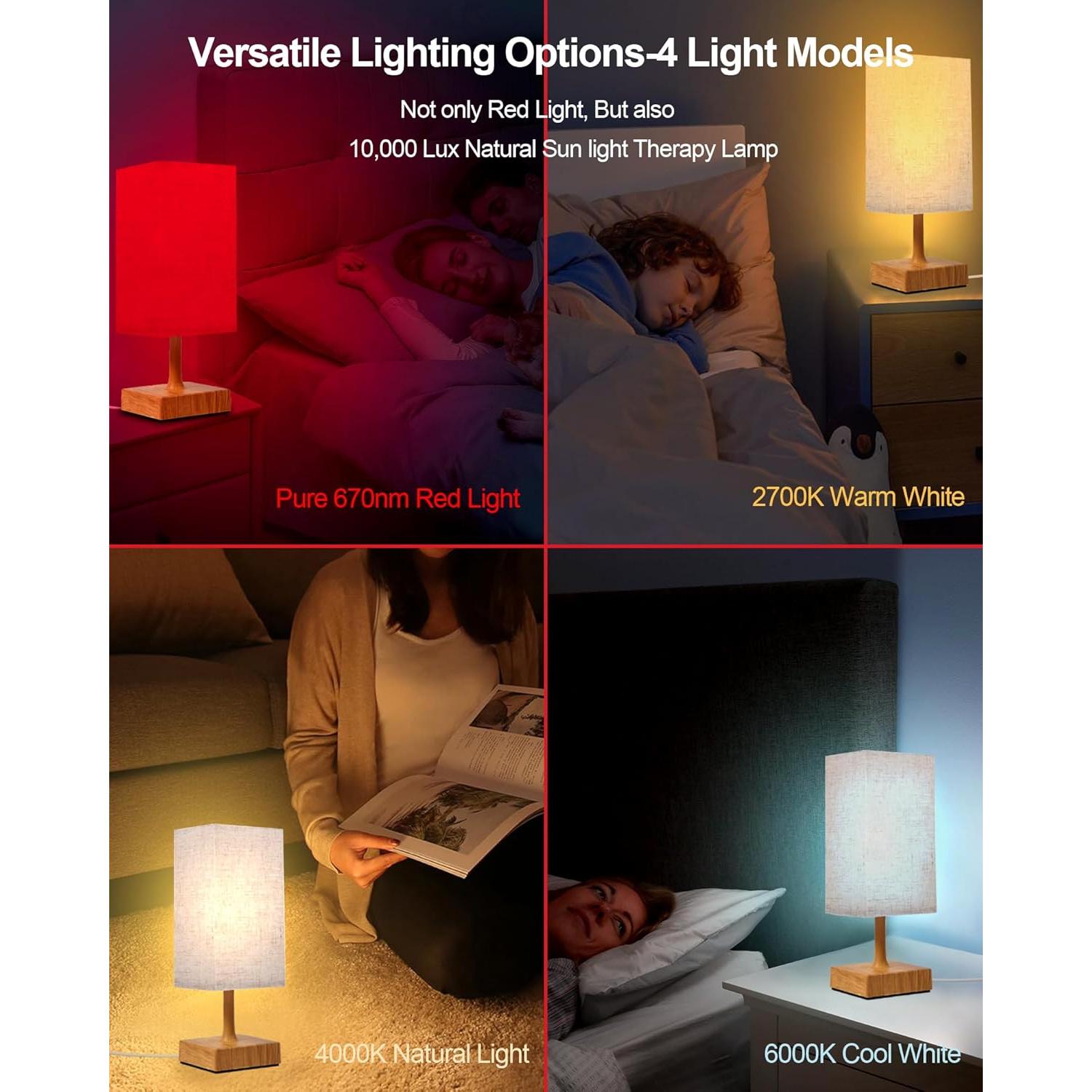 Lámpara de Noche Roja Aoife SW-HGDF10WD 670nm Control Remoto