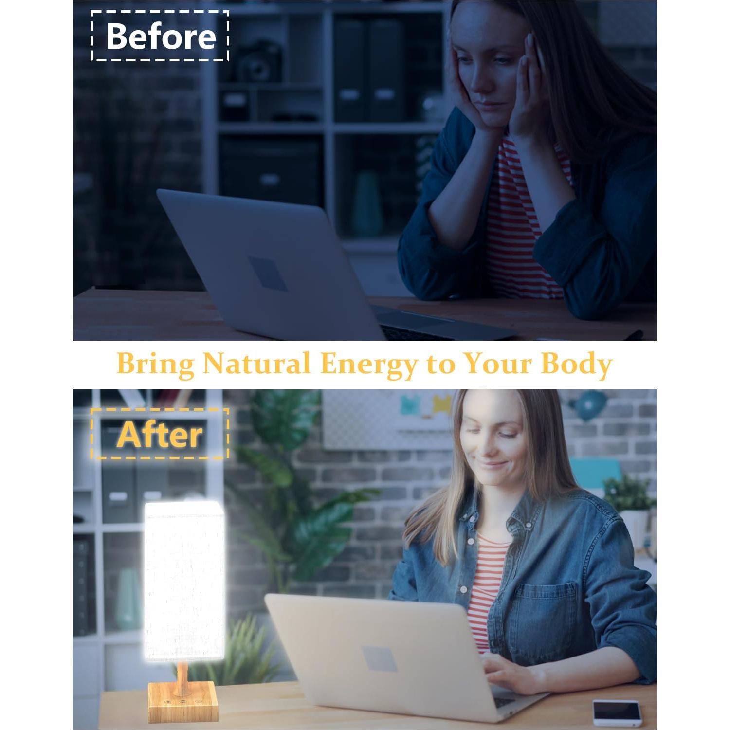 Lámpara de Terapia de Luz Solar FARRIDE 10000 Lux Ajustable