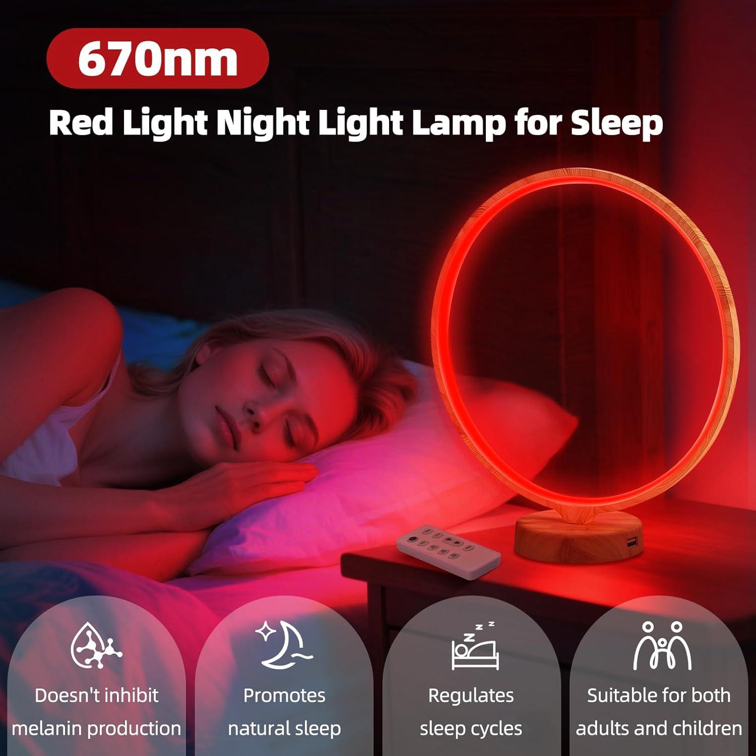 Lámpara de luz roja HAUBAT S99 para terapia nocturna 670nm