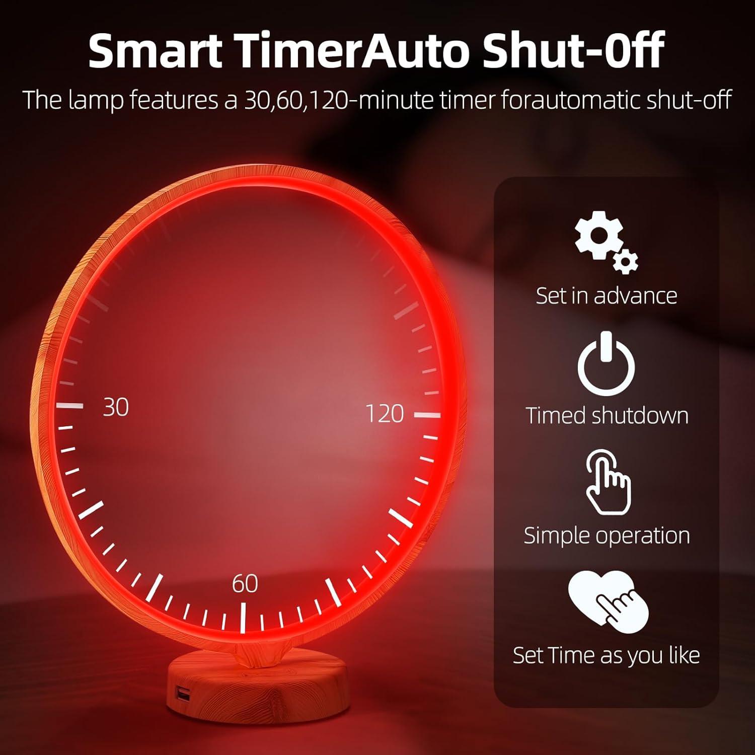 Lámpara de luz roja HAUBAT S99 para terapia nocturna 670nm